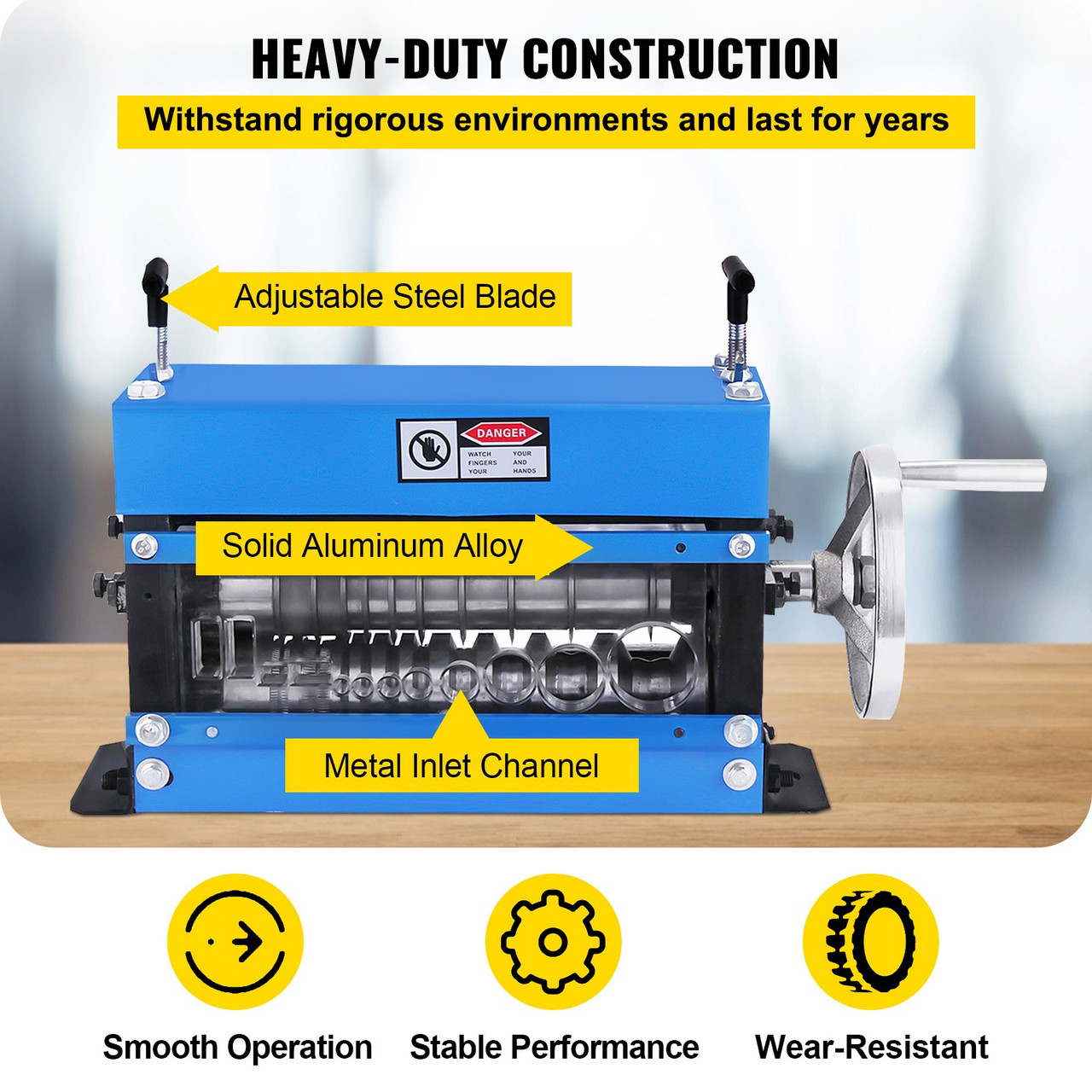 Manual Wire Cable Stripper Copper Stripping Machine 1-40 mm