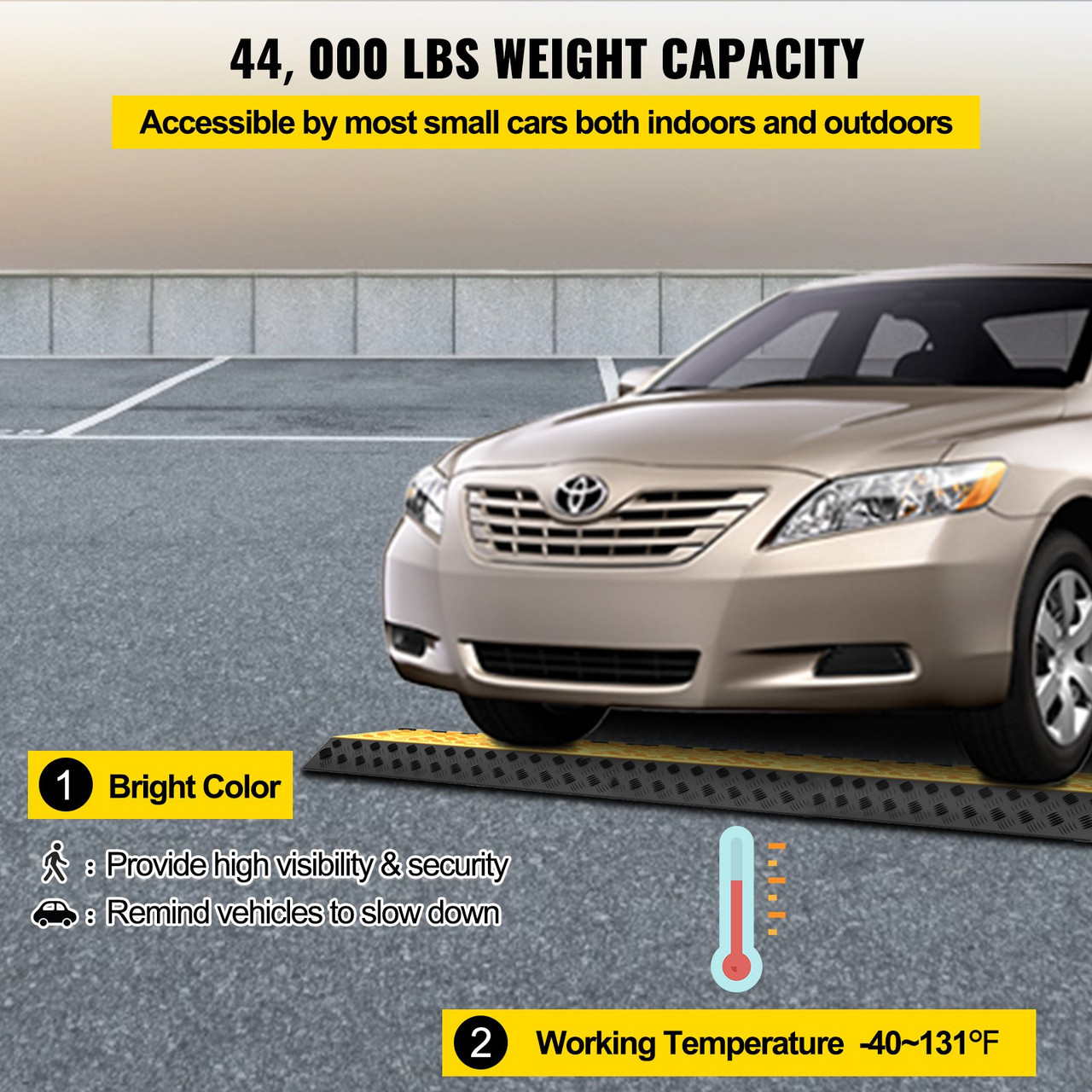 3-Channel Cable Protector Cover 22046-44092 LBS Capacity Heavy-Duty