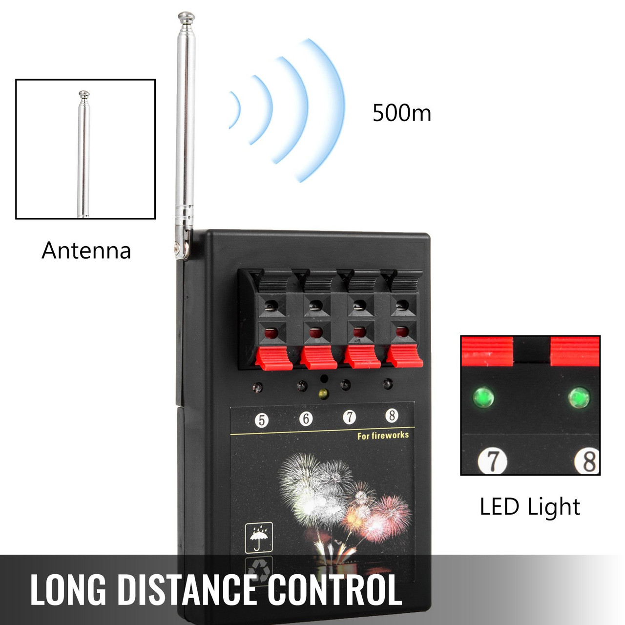 24 Cues 500 Meters Fireworks Firing System 1200 Wireless Control Program