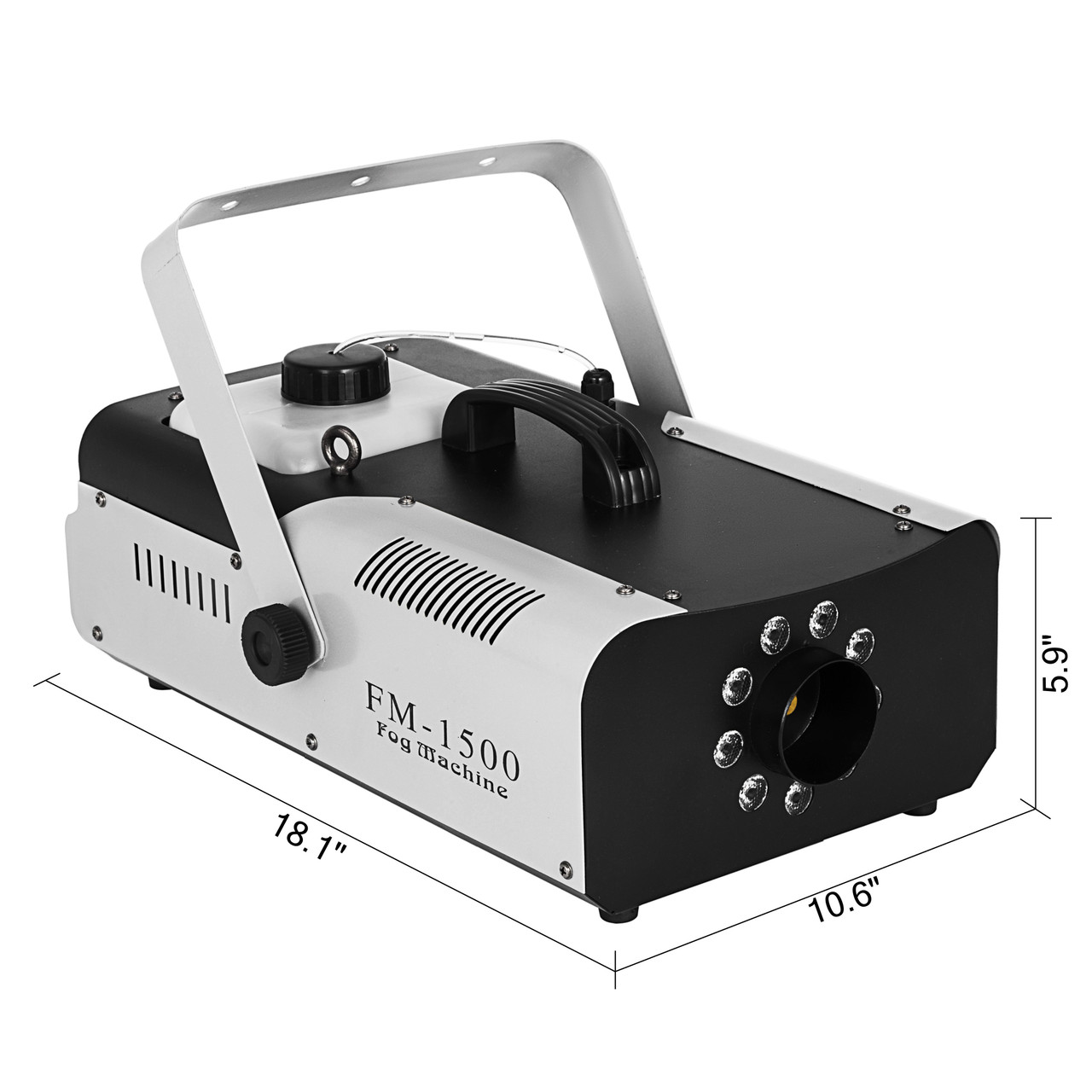 1500W Smoke Fog Machine 9 LED Lights Remote Control DJ Party Stage Fogger