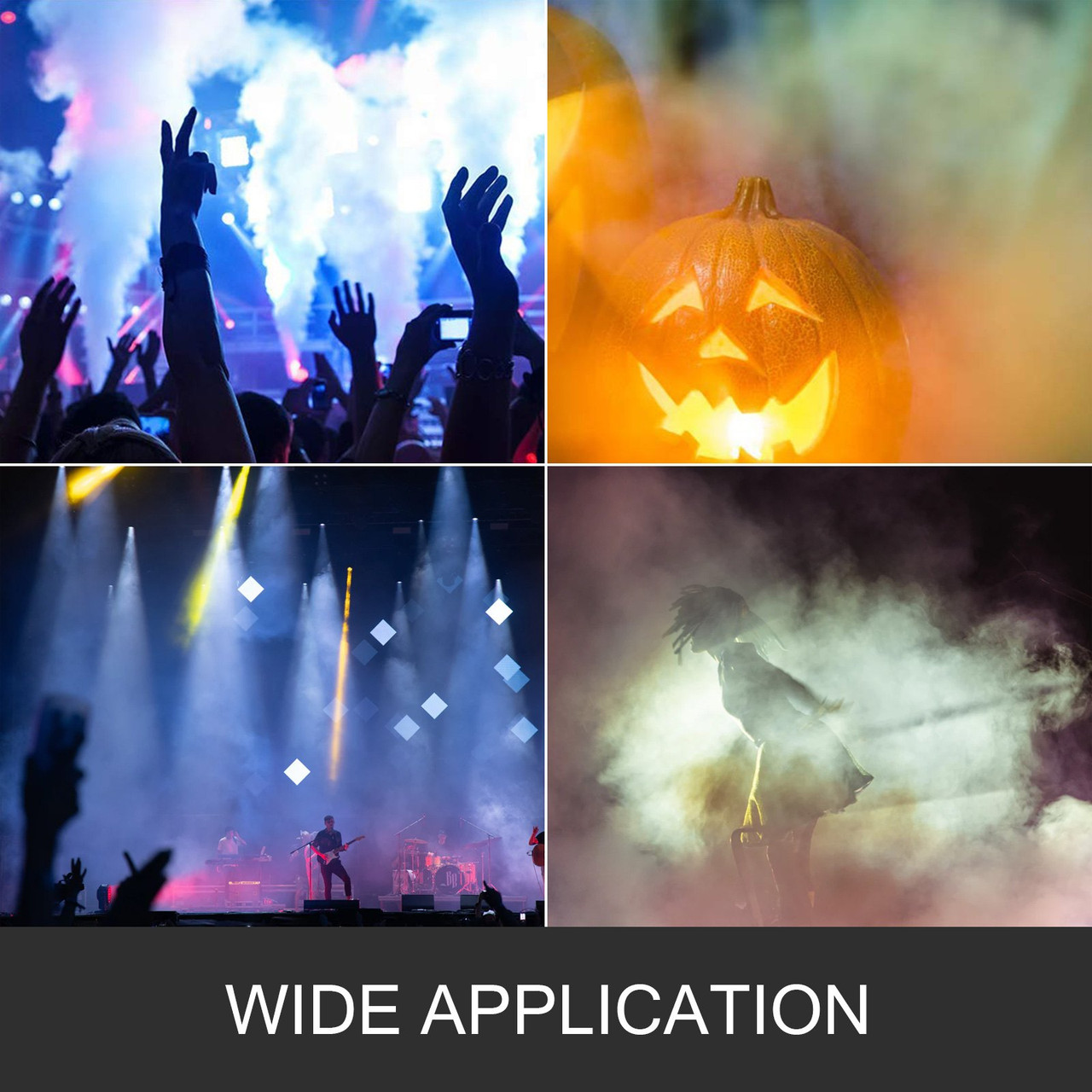 1500W Smoke Fog Machine 9 LED Lights Remote Control DJ Party Stage Fogger