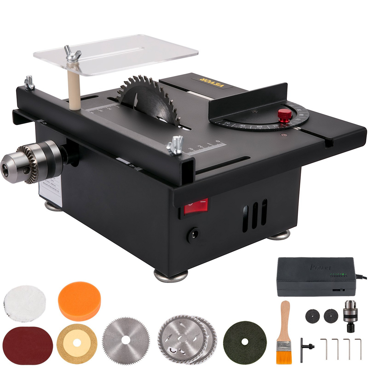 VEVOR Mini Sliding Table Saw DIY Woodworking Multifunctional Bench Saw 10000RPM