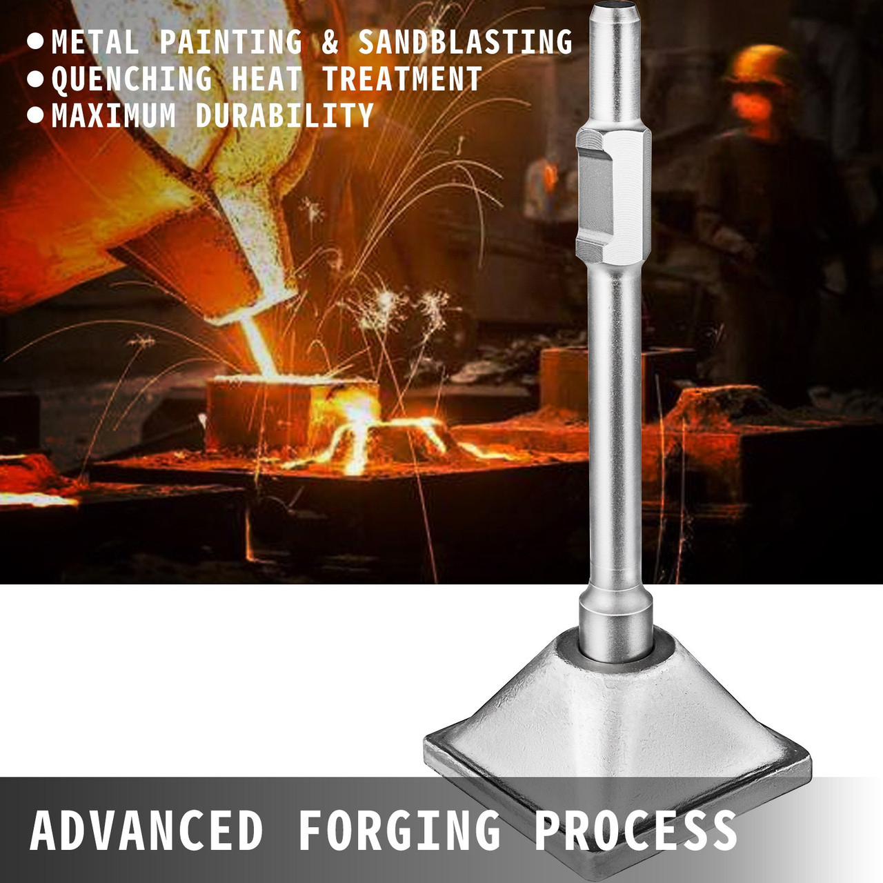 6x6? Compactor Plate 1-1/8 inch Jack Hammer with Electric Chisel Dirt Compactor, Tamper Shank and Plate for Jack Hammer Bits Solid Compactor Breaker Hammer Concrete Tamper Asphalt Tools