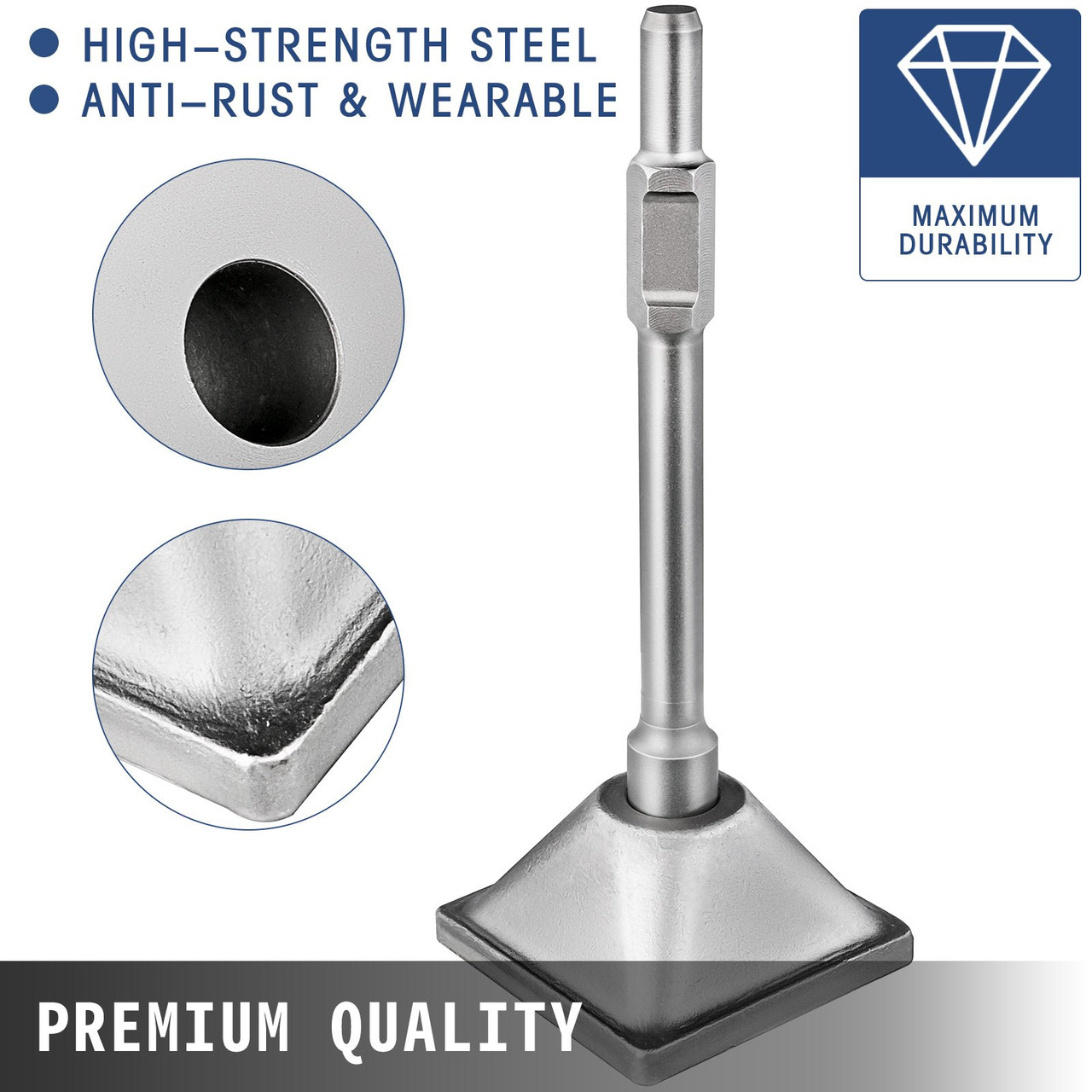 6x6? Compactor Plate 1-1/8 inch Jack Hammer with Electric Chisel Dirt Compactor, Tamper Shank and Plate for Jack Hammer Bits Solid Compactor Breaker Hammer Concrete Tamper Asphalt Tools