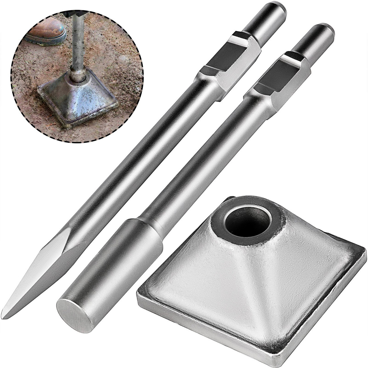 6x6? Compactor Plate 1-1/8 inch Jack Hammer with Electric Chisel Dirt  Compactor, Tamper Shank