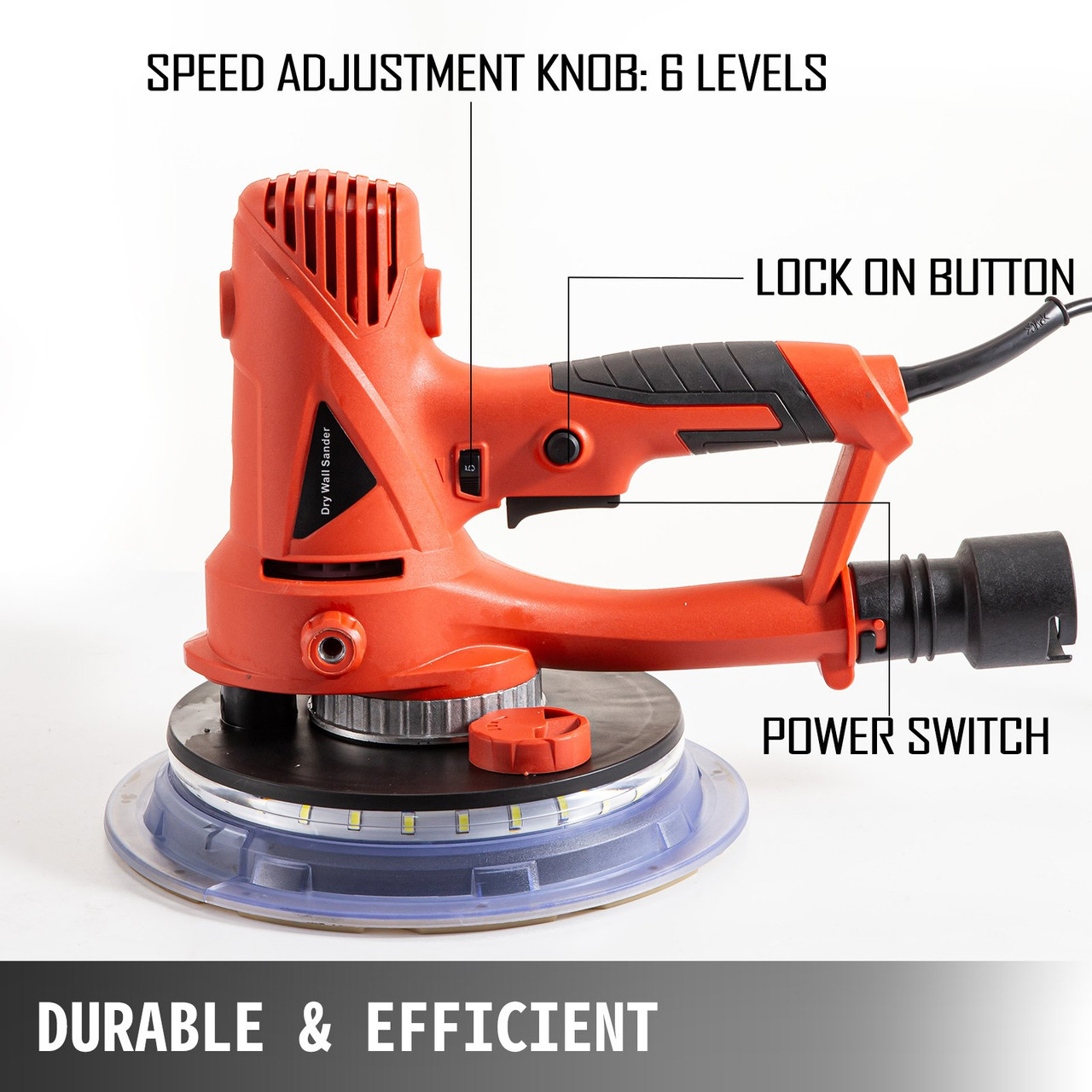 Drywall Sander Electric Drywall Sander 710W, with LED Strip Light and ...