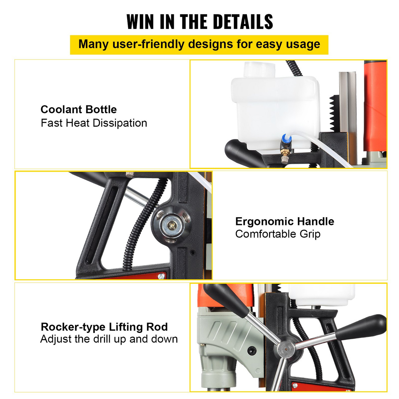 Mag Drill Press Electric Magnetic Drill 1200W 1.57" Magnetic Base Drill