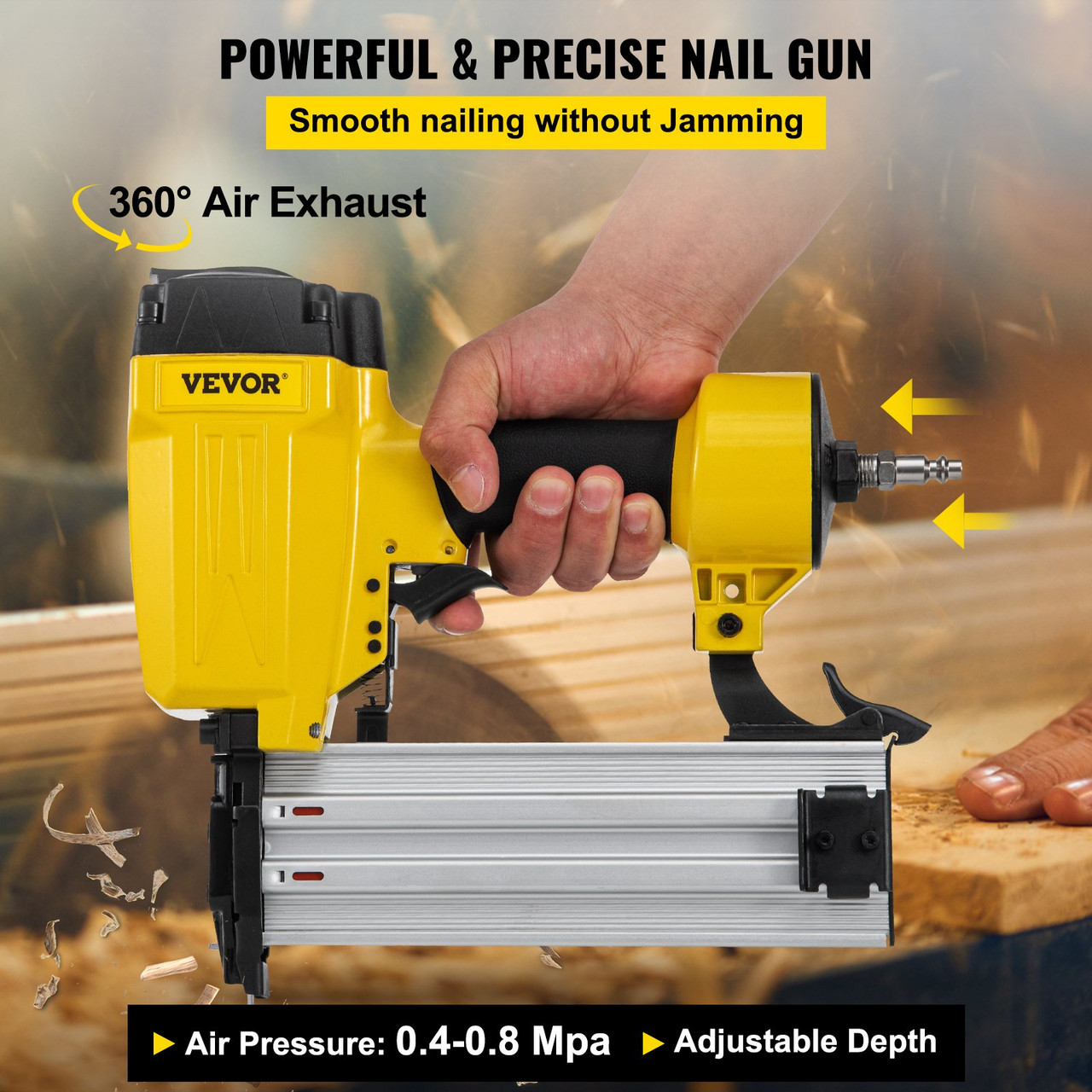 Pneumatic Concrete T Nailer Framing Nailer 14-Gauge 1 inch to 2-1/2 inch