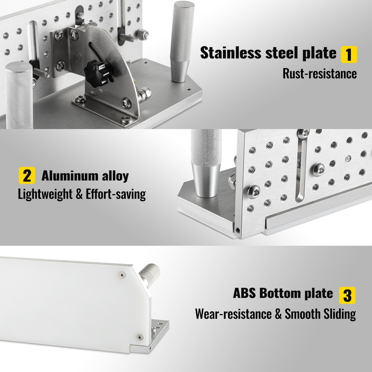 Belt Grinder Knife Jig, 7.75" Length Sharpening Locator, 85ø~ 115øAdjustable Angle, Belt Knife Sharpener Jig w/Dual Handles, Knife Making Angle Grind Guide for Belt Sander Machine, Regular