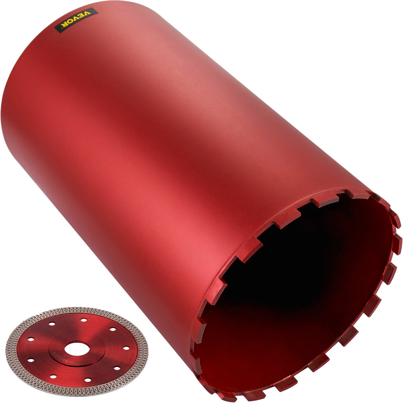 Diamond Core Drill, 10"/254mm Diameter Core Drill Bit, 14"/355mm Concrete Core Drill Bit, 5/8"-11 Thread Core Bit, Dry/Wet Drill Core Bits w/a Blade, Diamond Wet Coring Bit For Concrete Brick