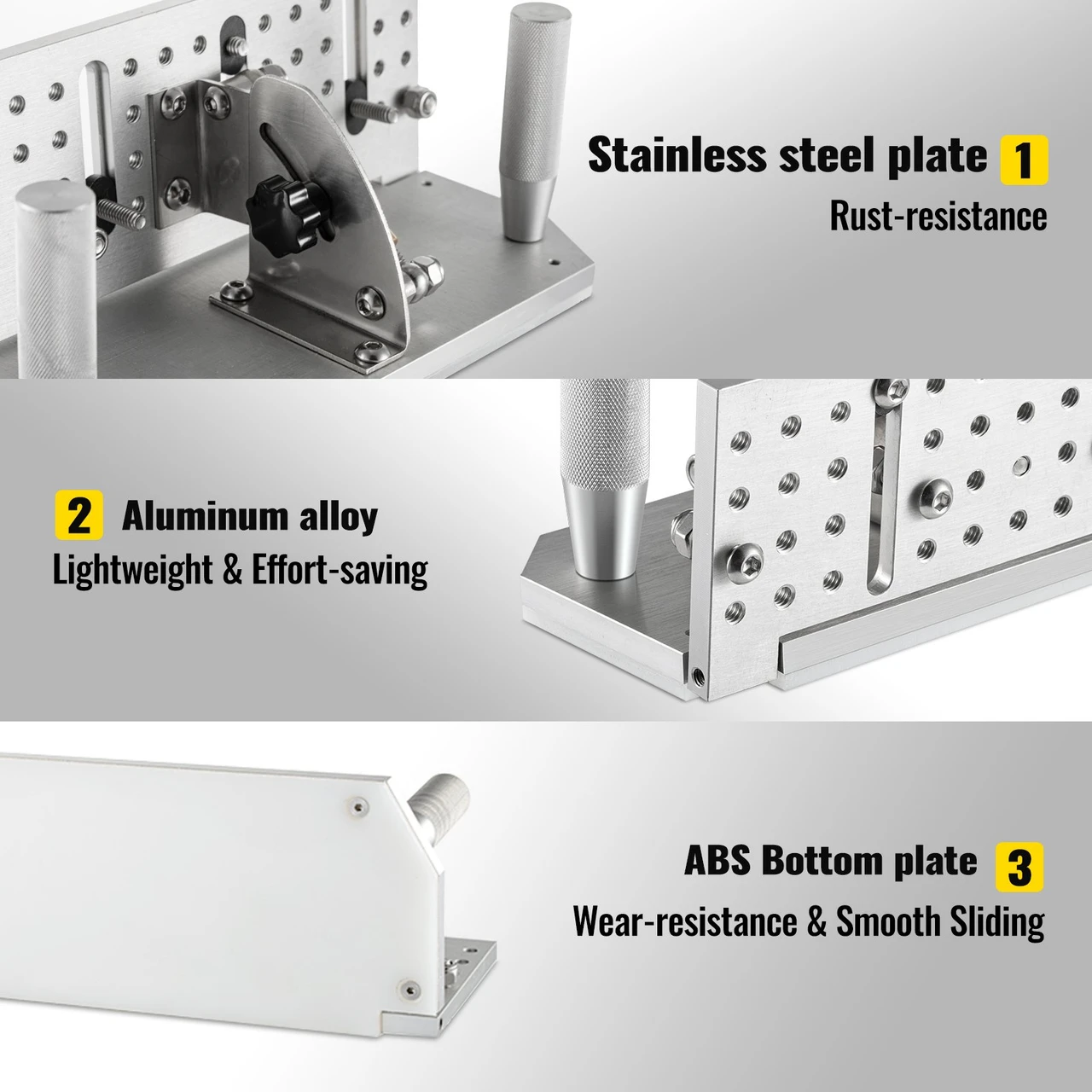Belt Grinder Knife Jig, 7-3/4'' Long Sharpening Locator, 85°~ 115°Adjustable Angle, Belt Knife Sharpener Jig w/Tool Holder, Dual Handles, Knife Making for Belt Sander Machine - Regular