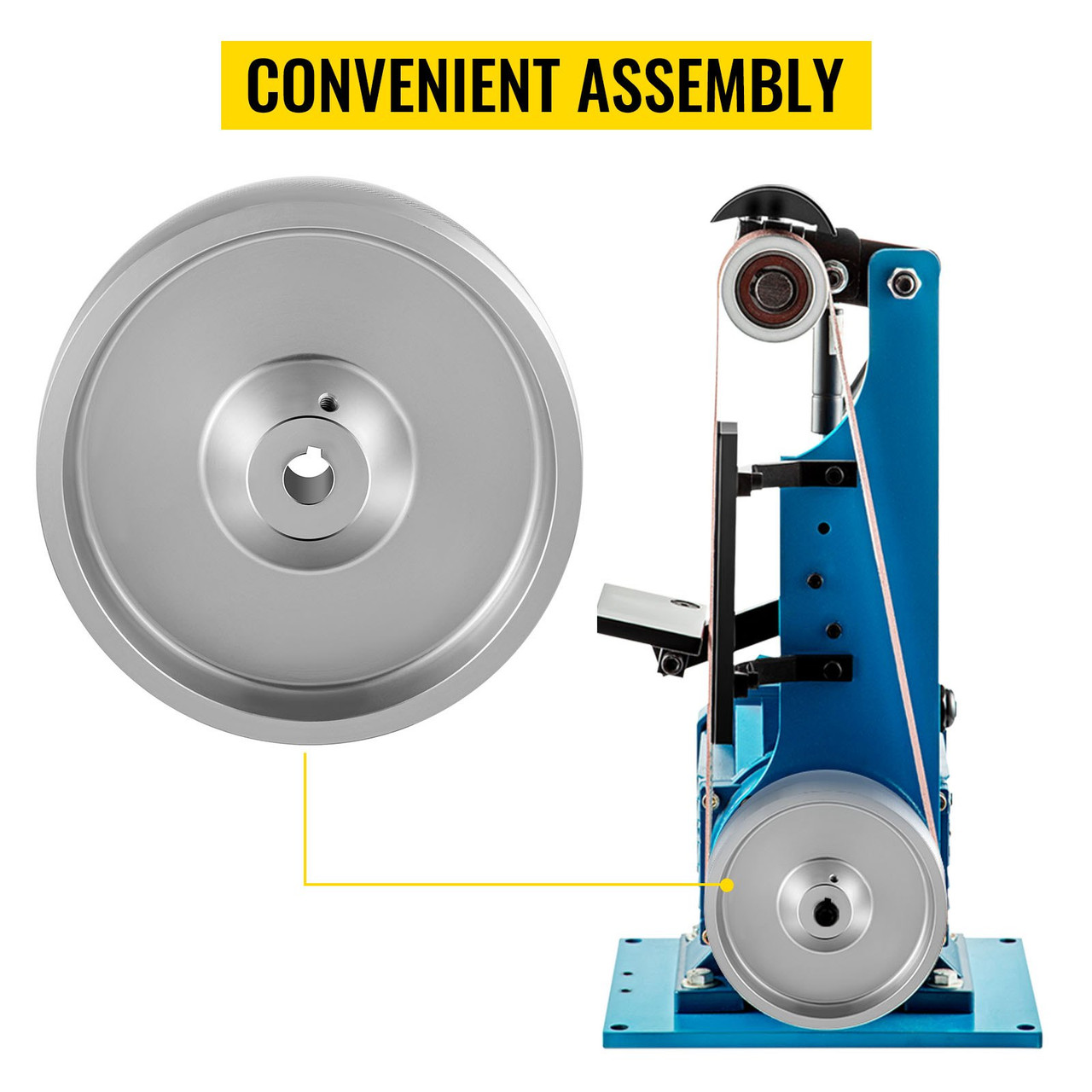 2"x72"belt Grinder Grinder 7" Drive Wheel Crowned 0.94"/24 Mm Bore