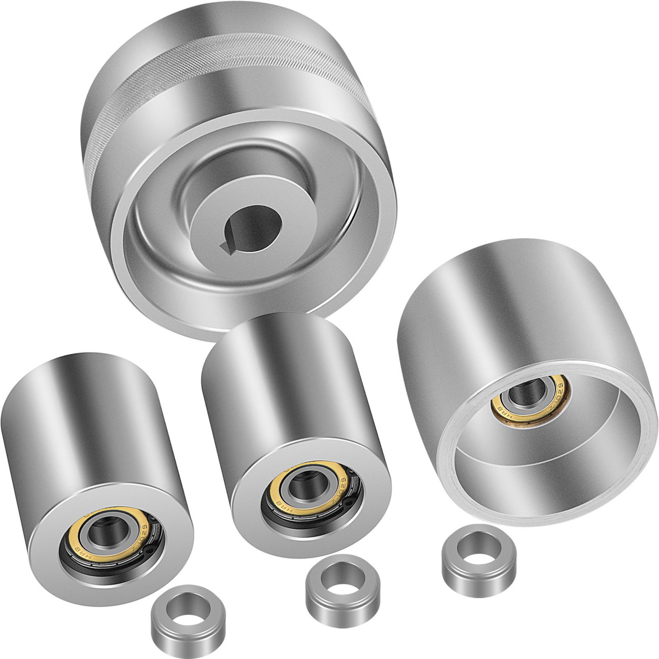 2"x72" Belt Grinder Wheel Set 5" Drive 0.94" Bore 4" Track 2" Idler