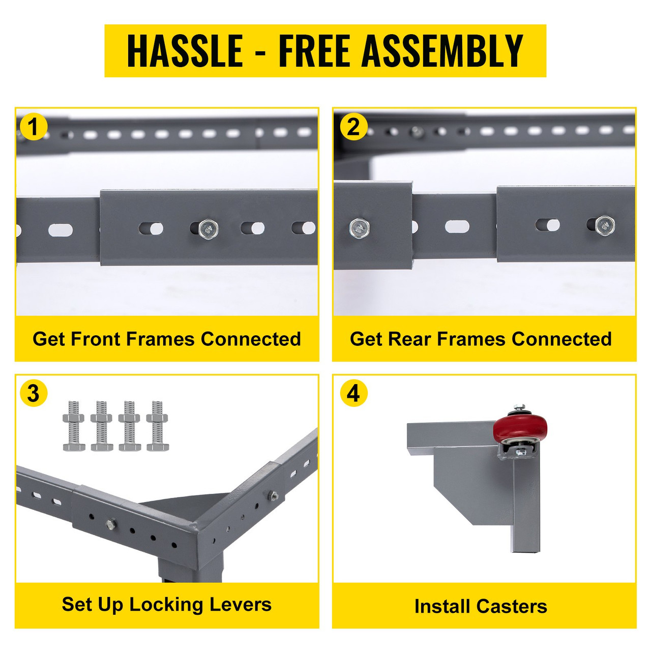 Adjustable Universal Mobile Base 650LBS Load-Bearing Capacity 12" to 48" Heavy-Duty Mobile Base Rolling Mobile Base for Mobilizing Woodworking Equipemnt, Fridge, Washing Machine