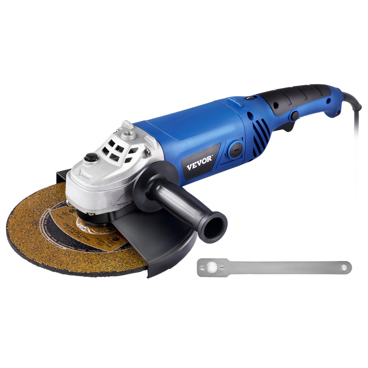 Angle Grinder, 9 Inch Powerful Grinder Tool 15 Amp Power Grinder with Variable Speed and 360ø Rotational Guard, 8000rpm Power Angle Grinders for Cutting and Grinding Metal, Stone, Wood, etc