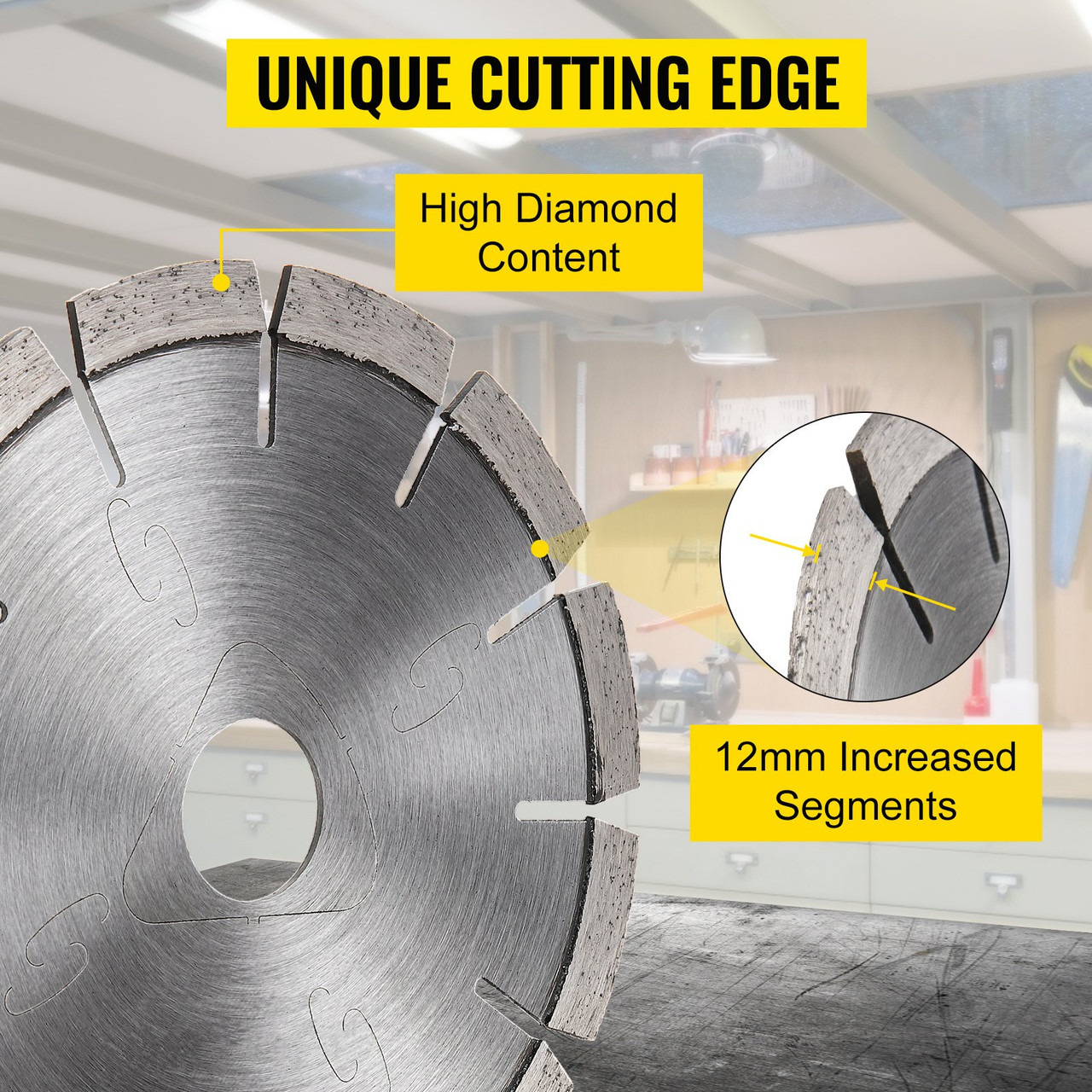 Soff-cut Diamond Blade 6" Concrete Saw Blade 2-Pack Masonry Wet Saw Blade with a Skid Plate Concrete Blade Laser Welding Diamond Blades for Cutting with Soft Bond Tile Marble Concrete Asphalt