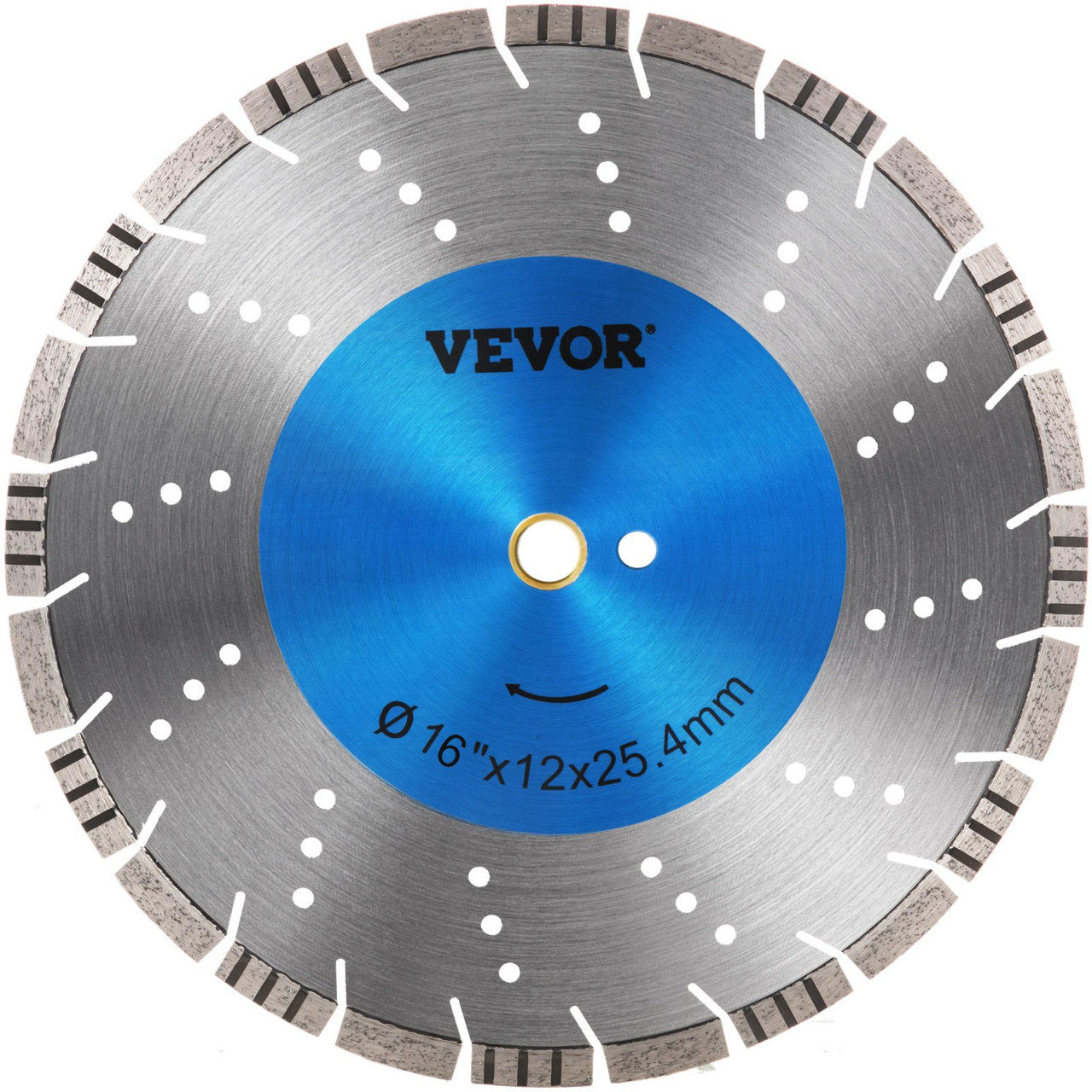 Diamond Blade 16" Concrete Saw Blade Wet or Dry Segmented Cutting Wheel Masonry Wet Saw Blade General Purpose Power Saw 12mm Segment Height Blade Diamond Blades for Concrete Brick Block Masonry