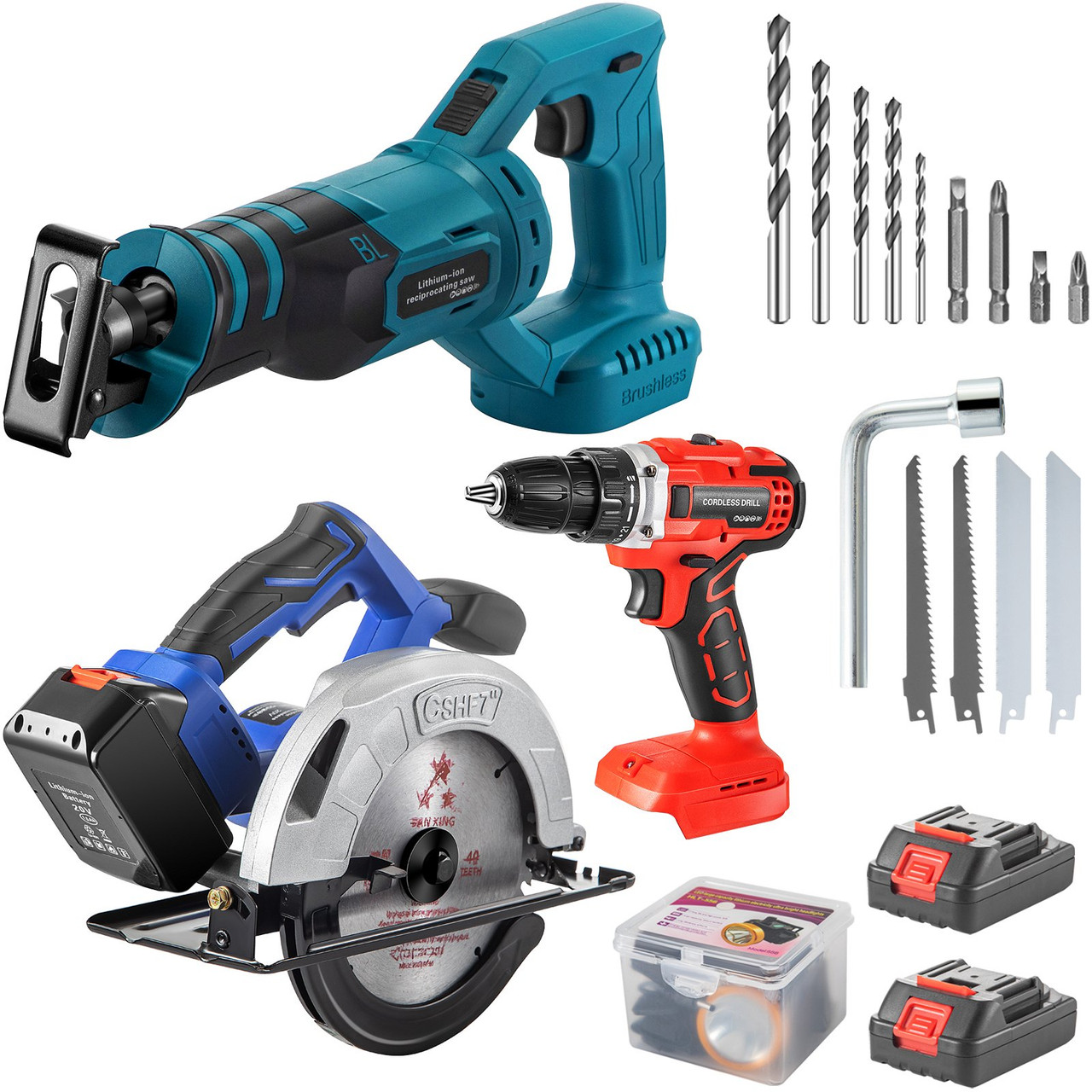 Cordless Drill Combo Kit, Lithium-Ion Brushless 4-Pc Combo Kit, 20V  Cordless Drill 2/5