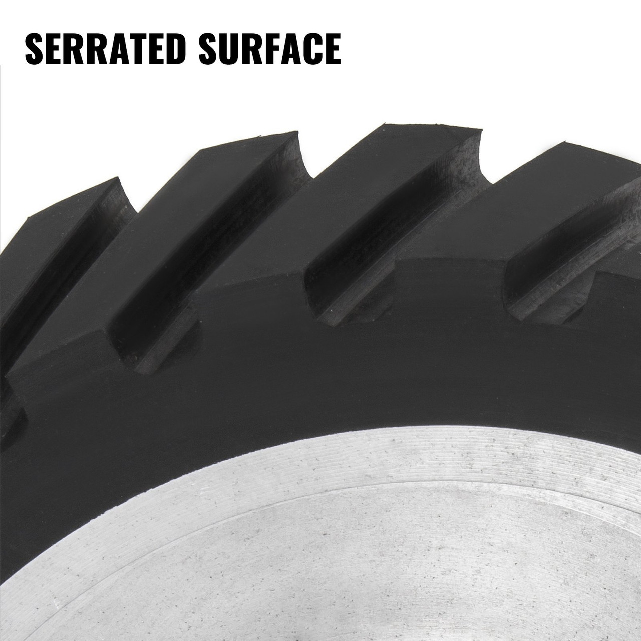 Belt Grinder Rubber Wheel 12 x2 inch,Serrated Rubber Contact Wheel 6206, Bearing Belt Grinder Wheel