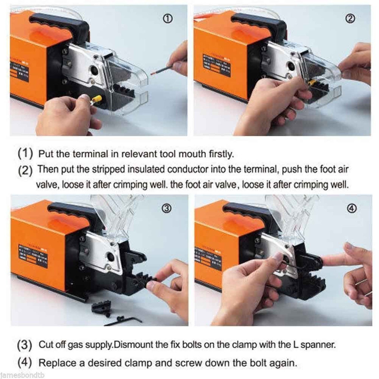 AM-10 Pneumatic Crimping Tools for Kinds of Terminals 15 Sets of Dies