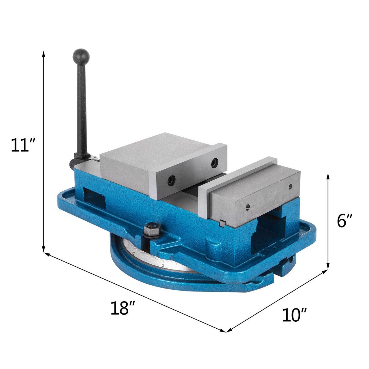 6" Milling Machine Lockdown Vise Swivel Base Drilling Acme Screws Hardened Metal