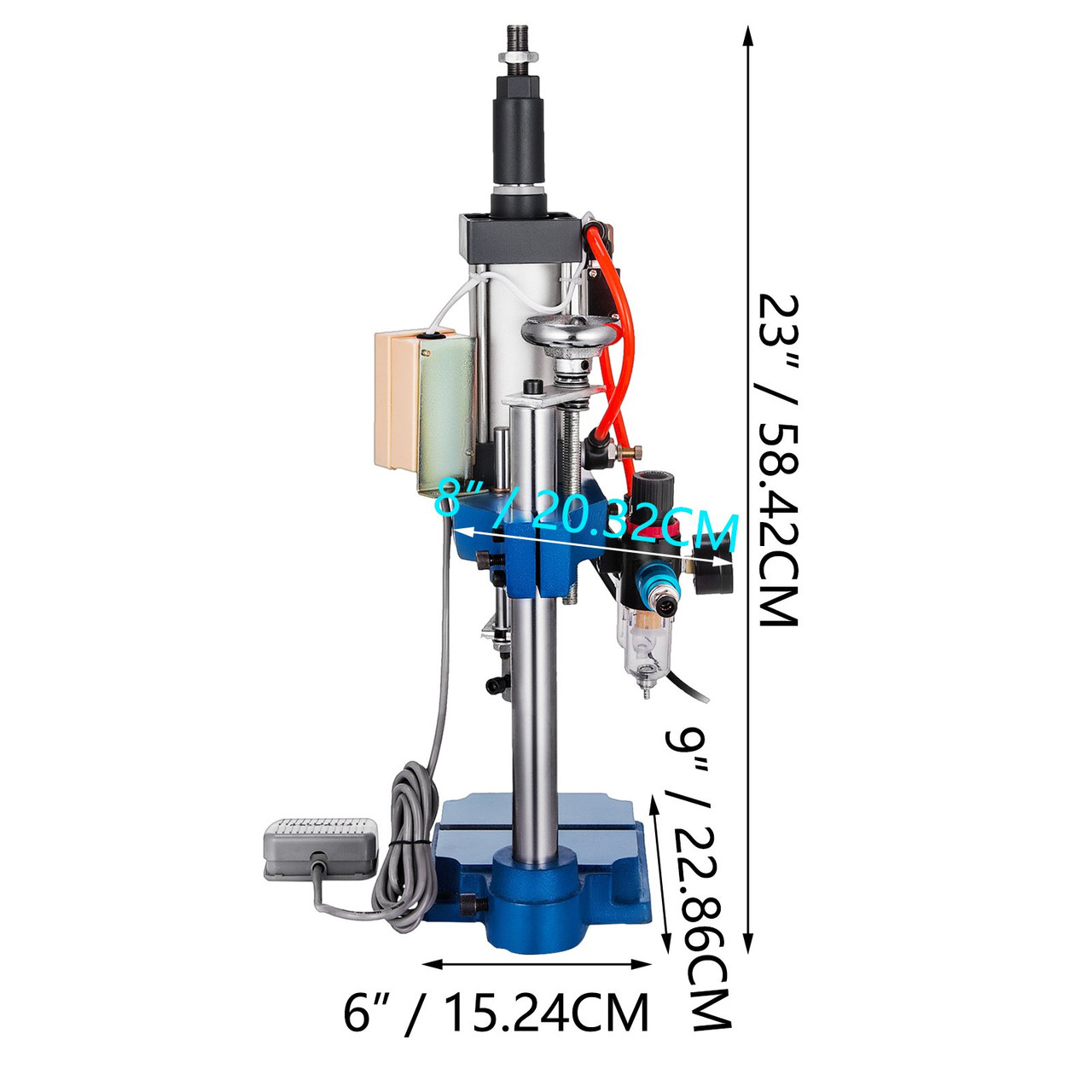 220kg Vertical Pneumatic Punch Press Machine 110v Mute Operation 16mm Die Hole