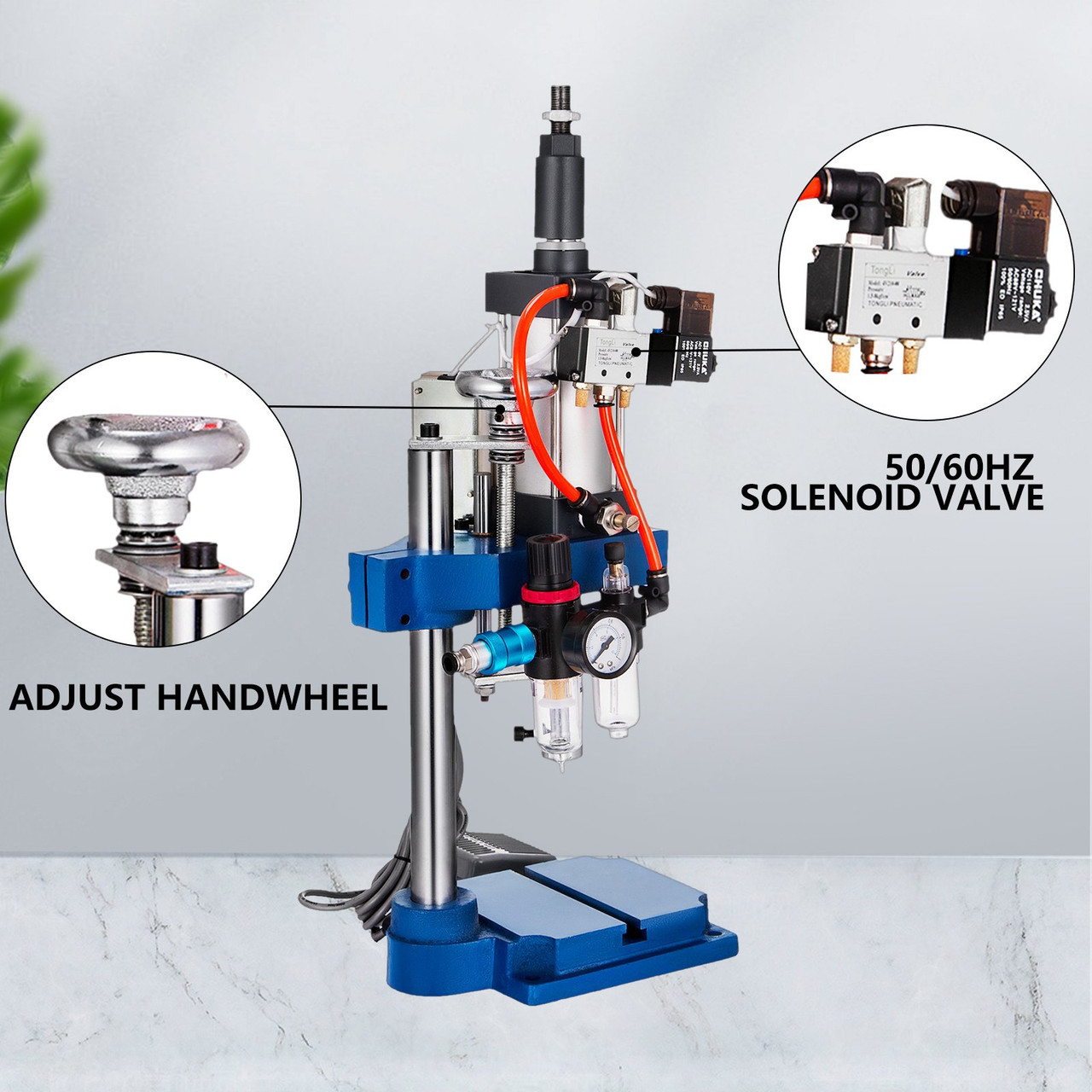 200kg Vertical Pneumatic Punch Press Machine 110v Mute Operation 16mm Die Hole