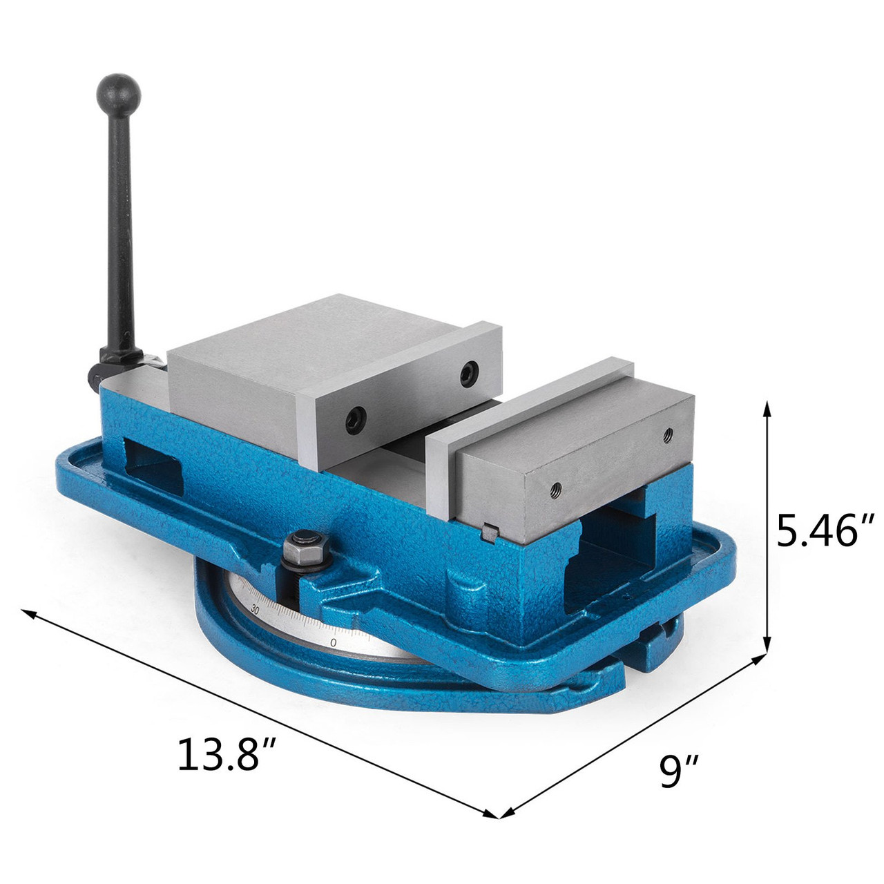 5" Milling Machine Lockdown Vise Swivel Base Swivel Base Hardened Metal Cnc