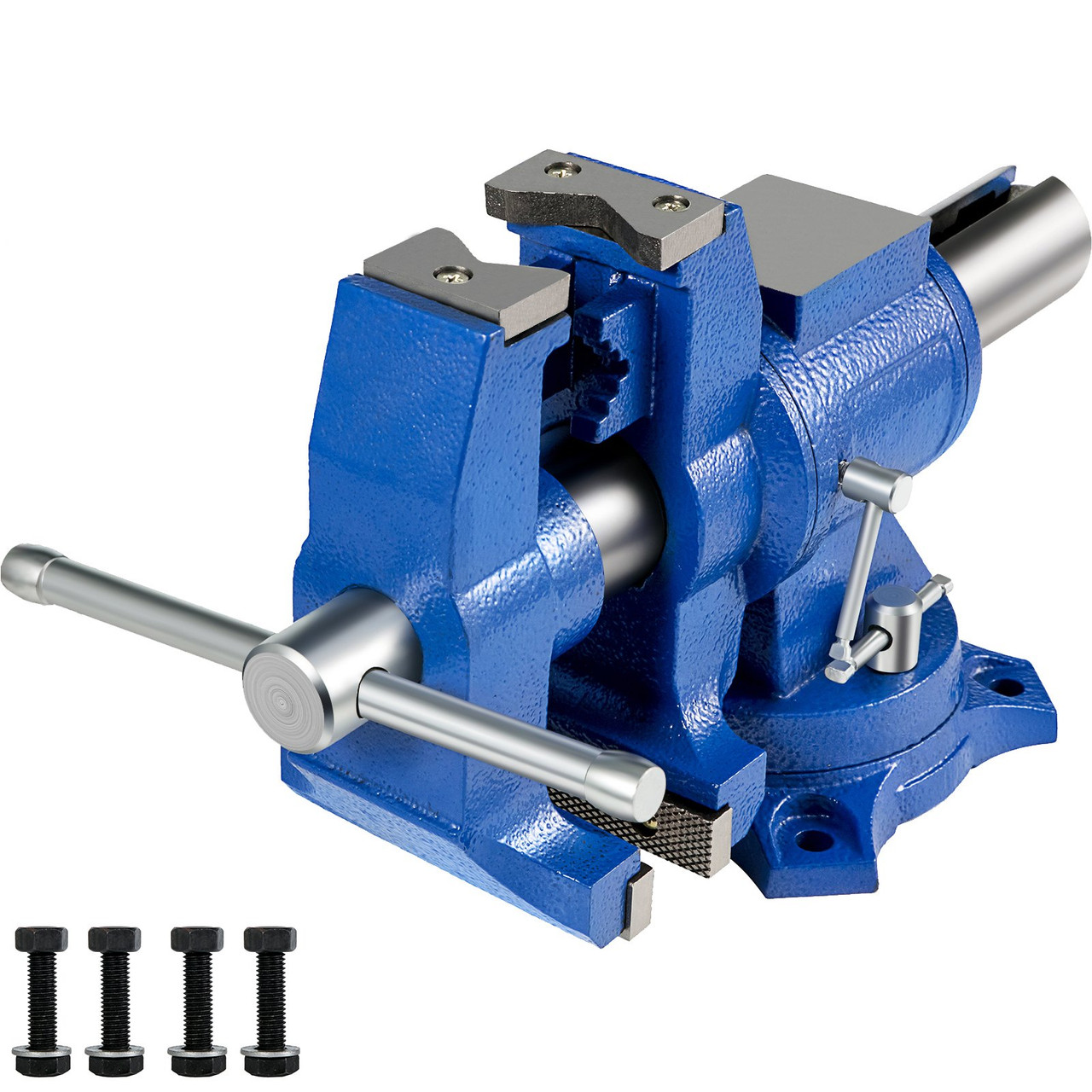 Bench Vise 4'' 15Kn Heavy Duty w/ 360ø Swivel Base Head Two Clamping Jaws