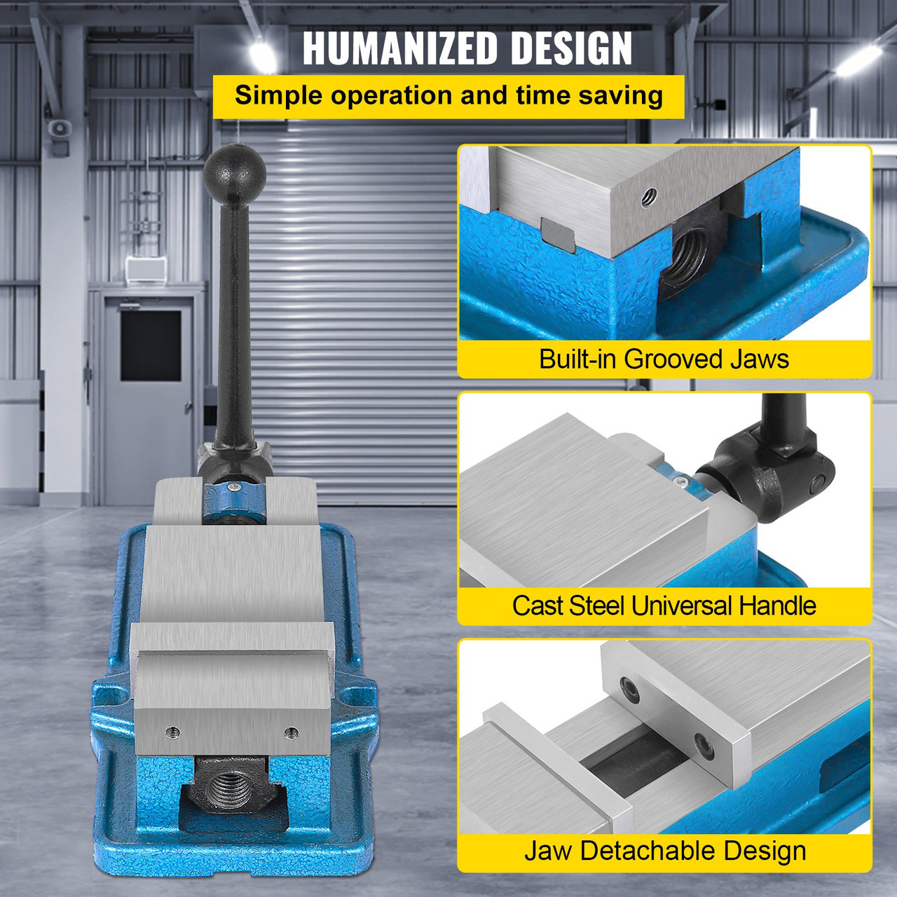 3'' Lockdown Vise Milling Drilling Machine Clamp Vice Precise Scale CNC