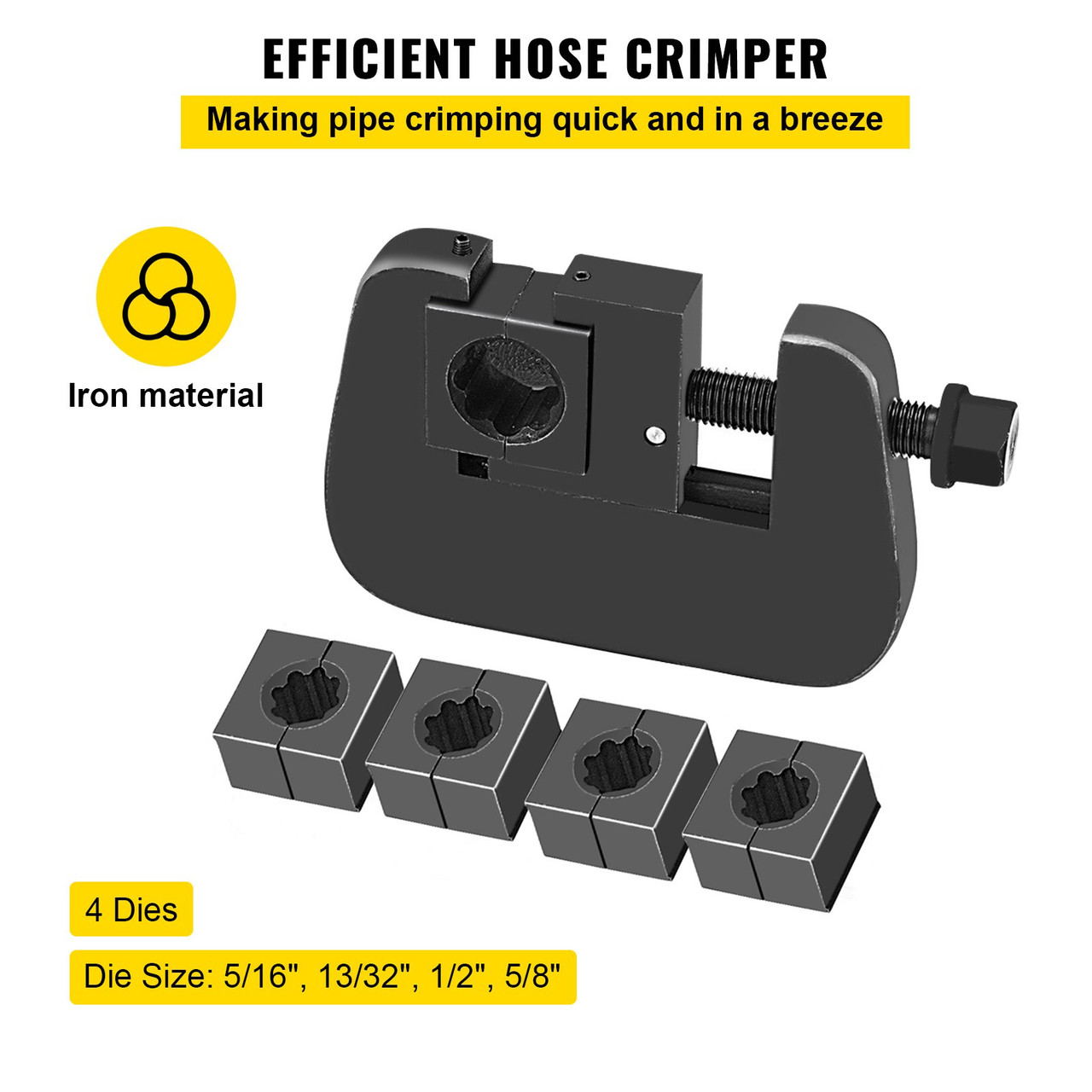 AG-7843B Manual A/C Hose Crimper kit is applicable for beadlocking fittings