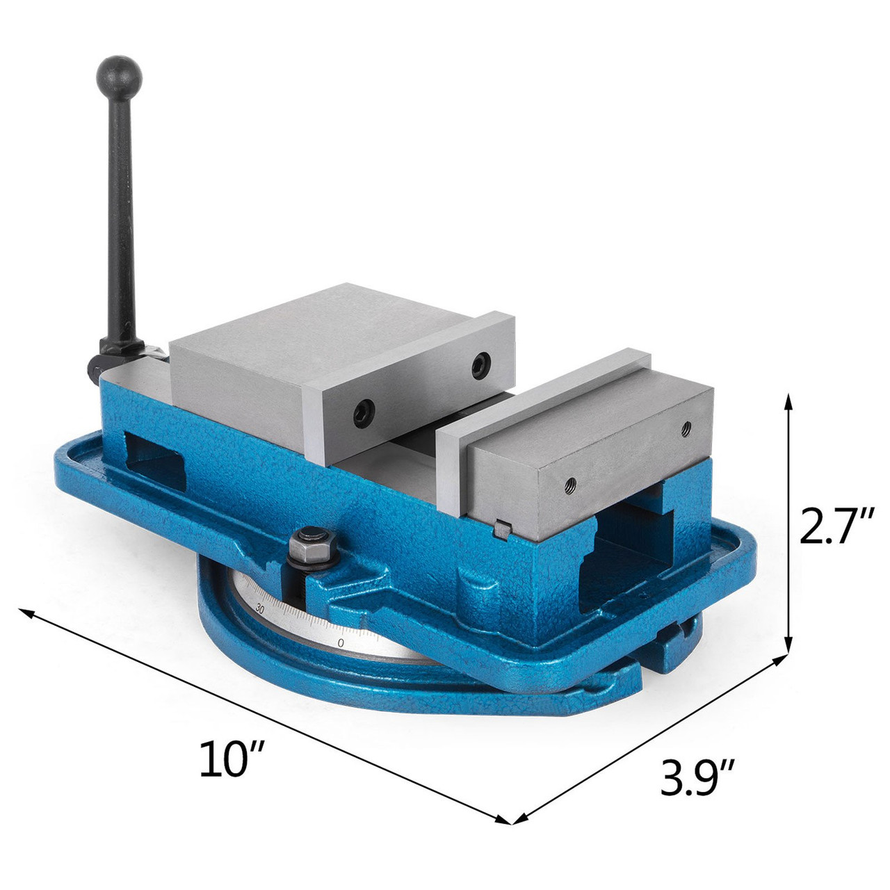 3" Milling Machine Lockdown Vise Swivel Hardened With 360 Degree Swiveling Base