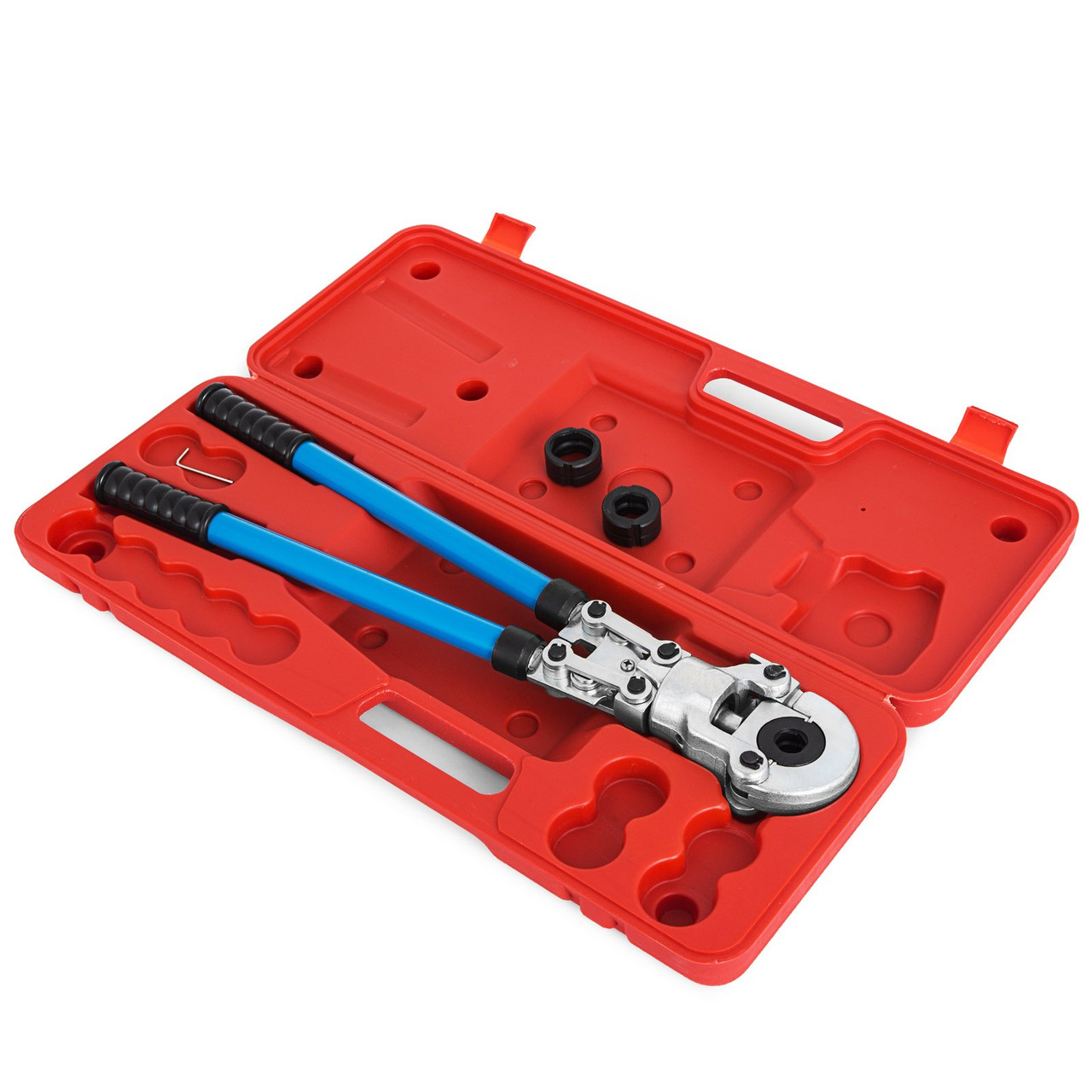 Plumbing Copper Pipe Crimper Press with 1/2" 3/4" 1" Jaws,Copper Tube Fittings Crimping Tool 40CR Steel Material,Pipe Press Copper Crimp Tool Suitable for Copper Fittings and Copper Joints etc