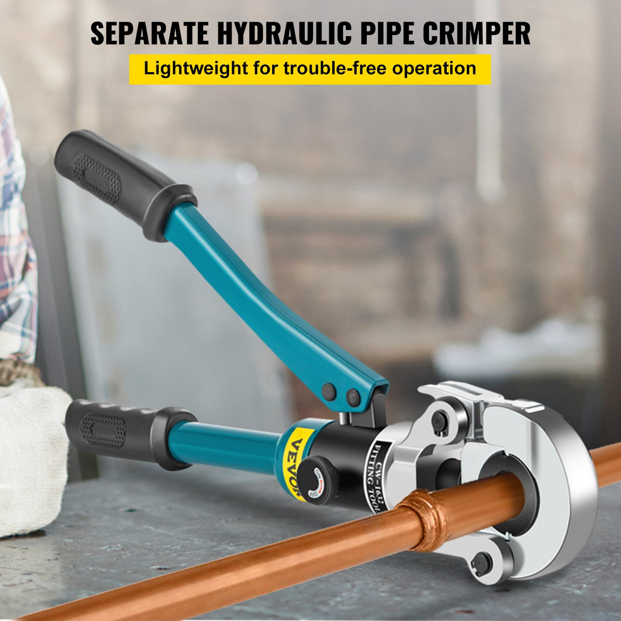 VEVOR Hydraulic Pipe Crimping Tool, 10T Hydraulic Copper Tube Fittings