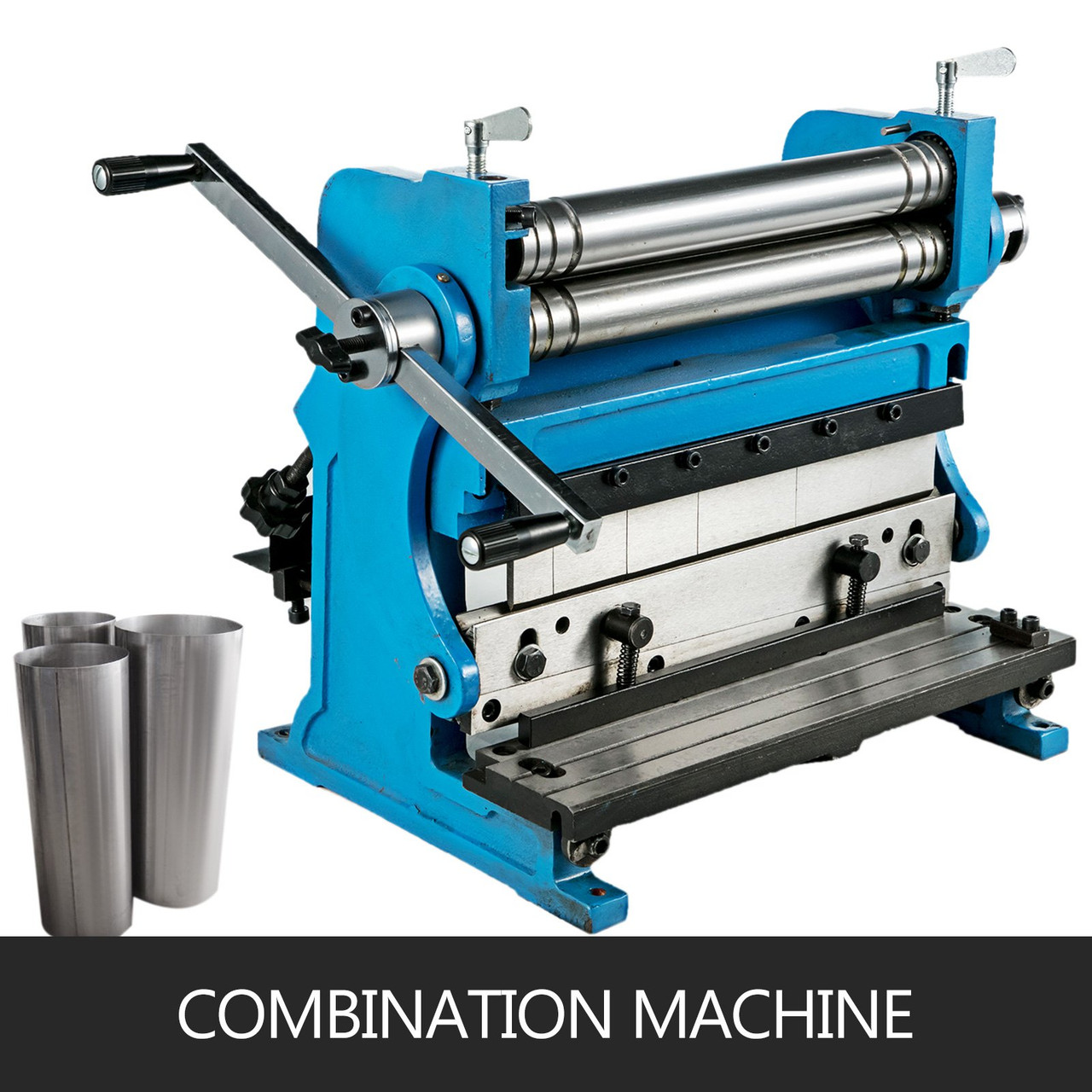 Shear Brake Roll Combination Machine, 12" Precision Metal Brake Folder, 3-In-1 Sheet Metal Shear for Metal-Forming Bender