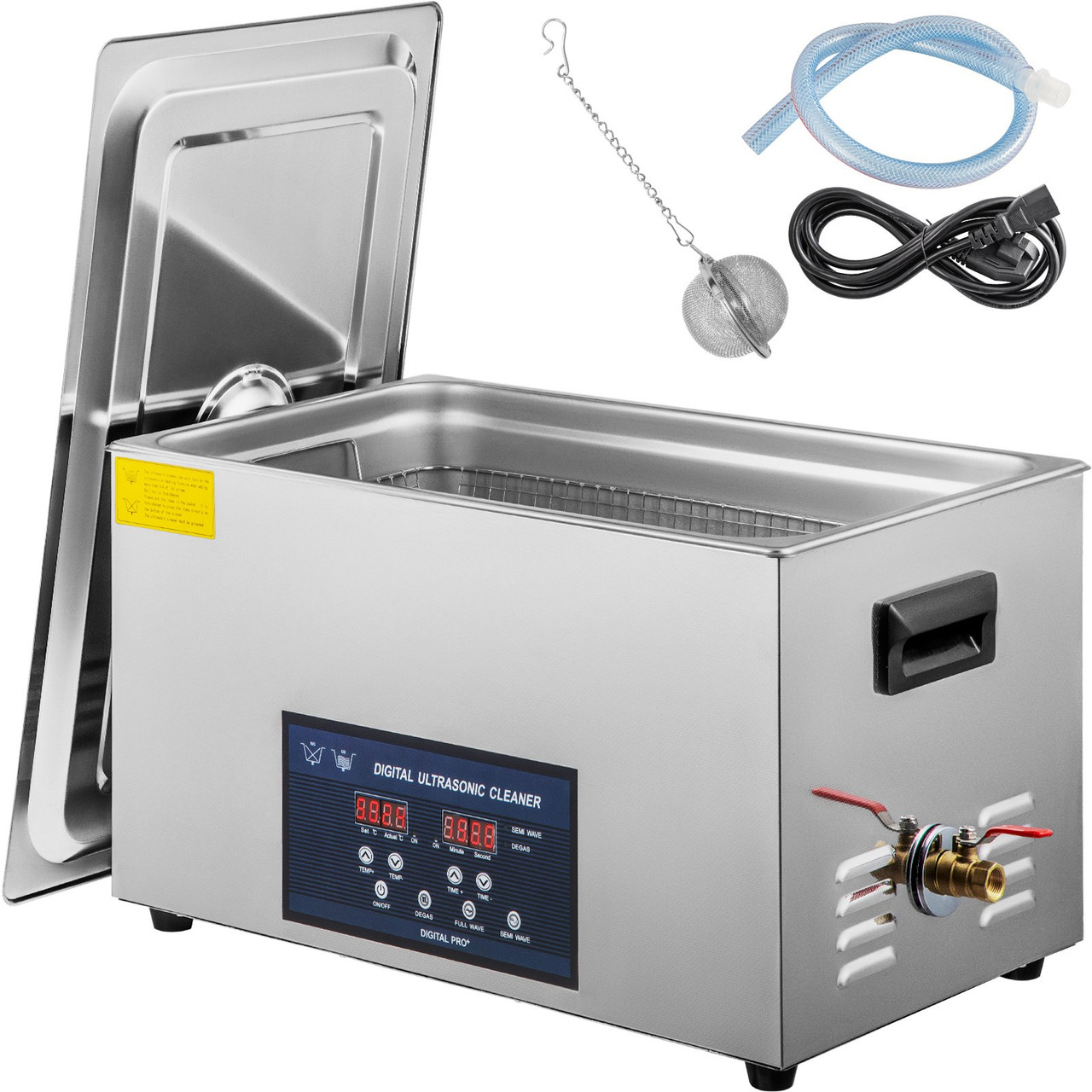 30L Ultrasonic Cleaner 28/40khz Dual Frequency Professional Ultrasonic Parts Cleaner with Heater Timer for Parts Dental Instruments Cleaning