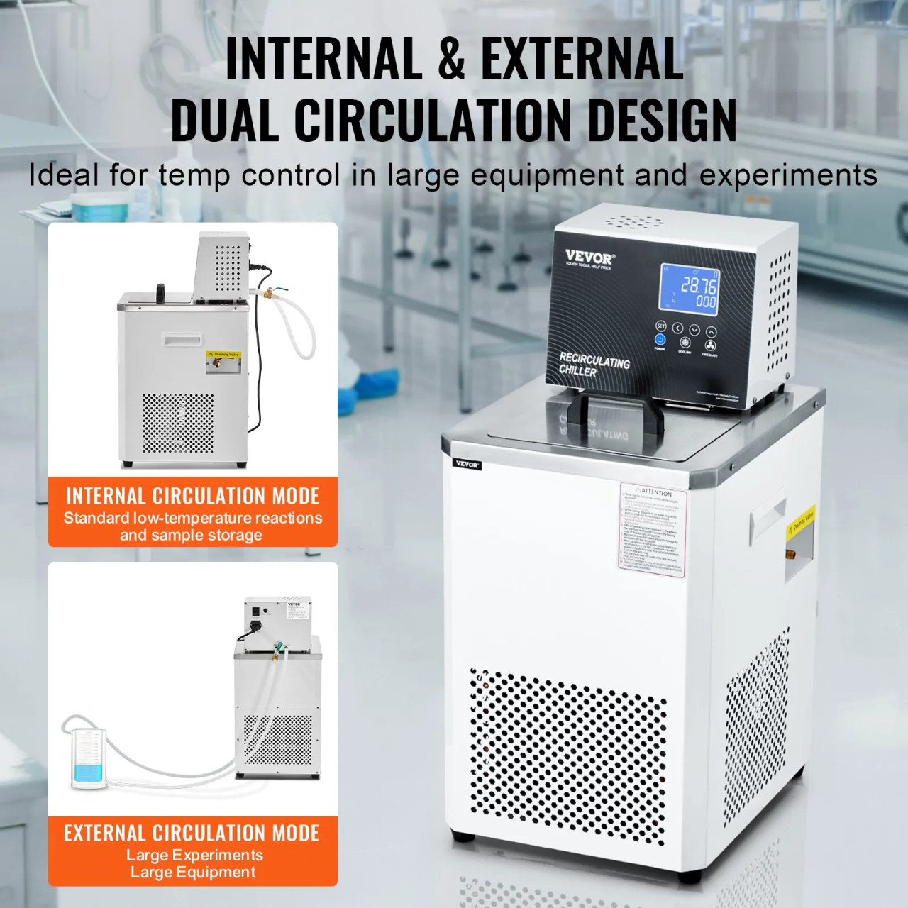 Laboratory Chiller Circulator 6L Lab Recirculating Chiller 23°F-212°F