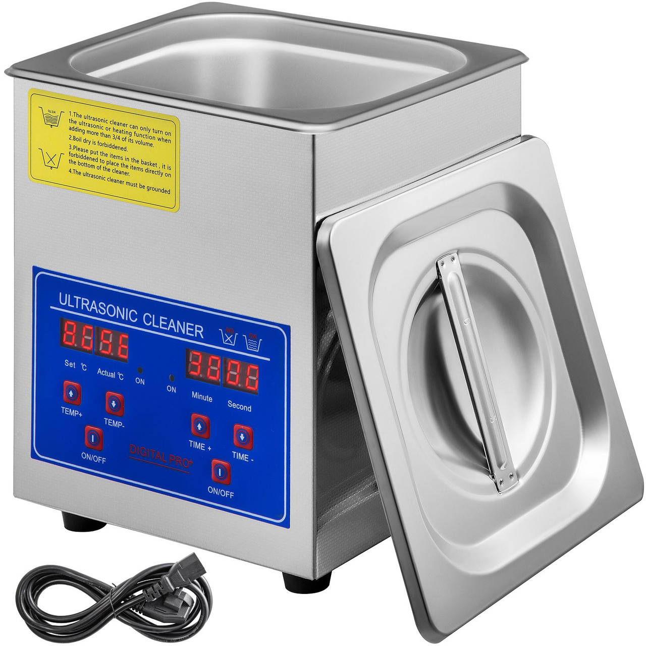 Ultrasonic Cleaner 1.3L Professional Ultrasonic Cleaner with Digital Timer 40kHz Excellent Ultrasonic Cleaning Machine 110V for Jewelry Watch Ring Coin Diamond Eyeglasses Small Parts Cleaning