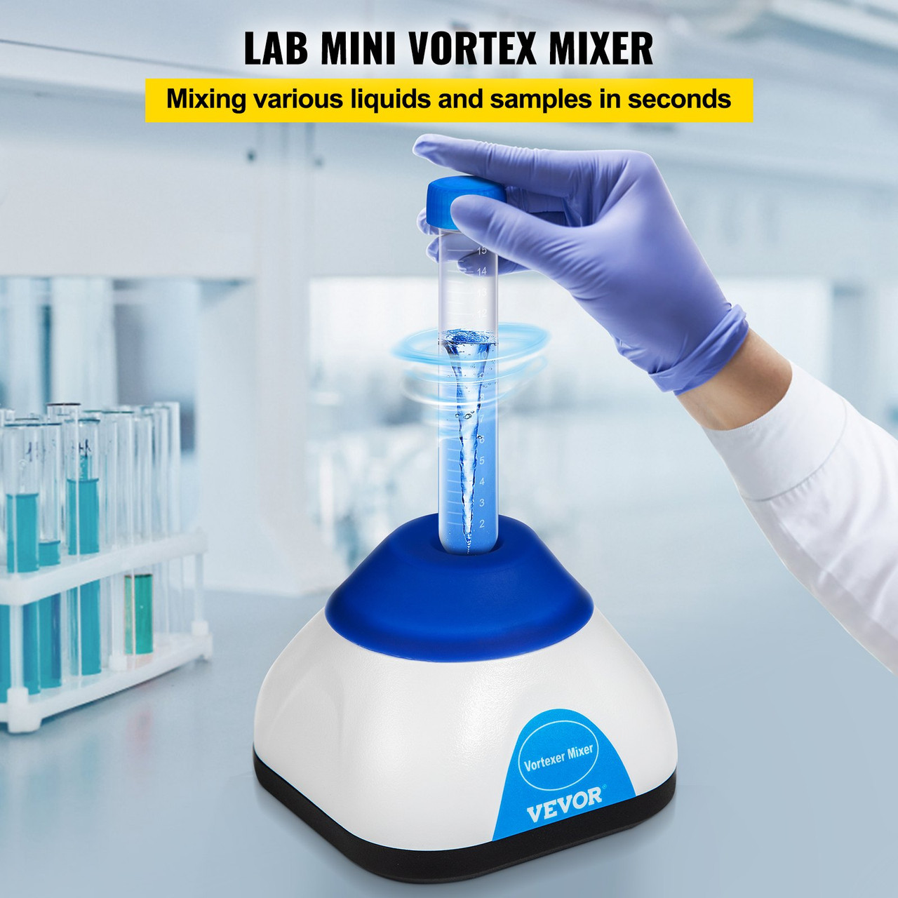 Mini Vortex Mixer Lab Vortex Mixer Shaker 6000RPM 50ML for Lab Paint Ink