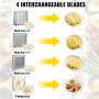 Commercial Chopper w/ 4 Replacement Blades Commercial Vegetable Chopper Stainless Steel French Fry Cutter Potato Dicer & Slicer Commercial Vegetable Fruit Chopper for Restaurants & Home Kitchen