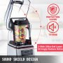 110V Commercial Smoothie Blenders, 1.5L/50.7oz 1500W Countertop Silent Blender w/ 3-Side Silica Gel Sound Shield, Quiet Blender Self-Cleaning Includes Multifunctional 2-in-1 Wet Dry Blades White