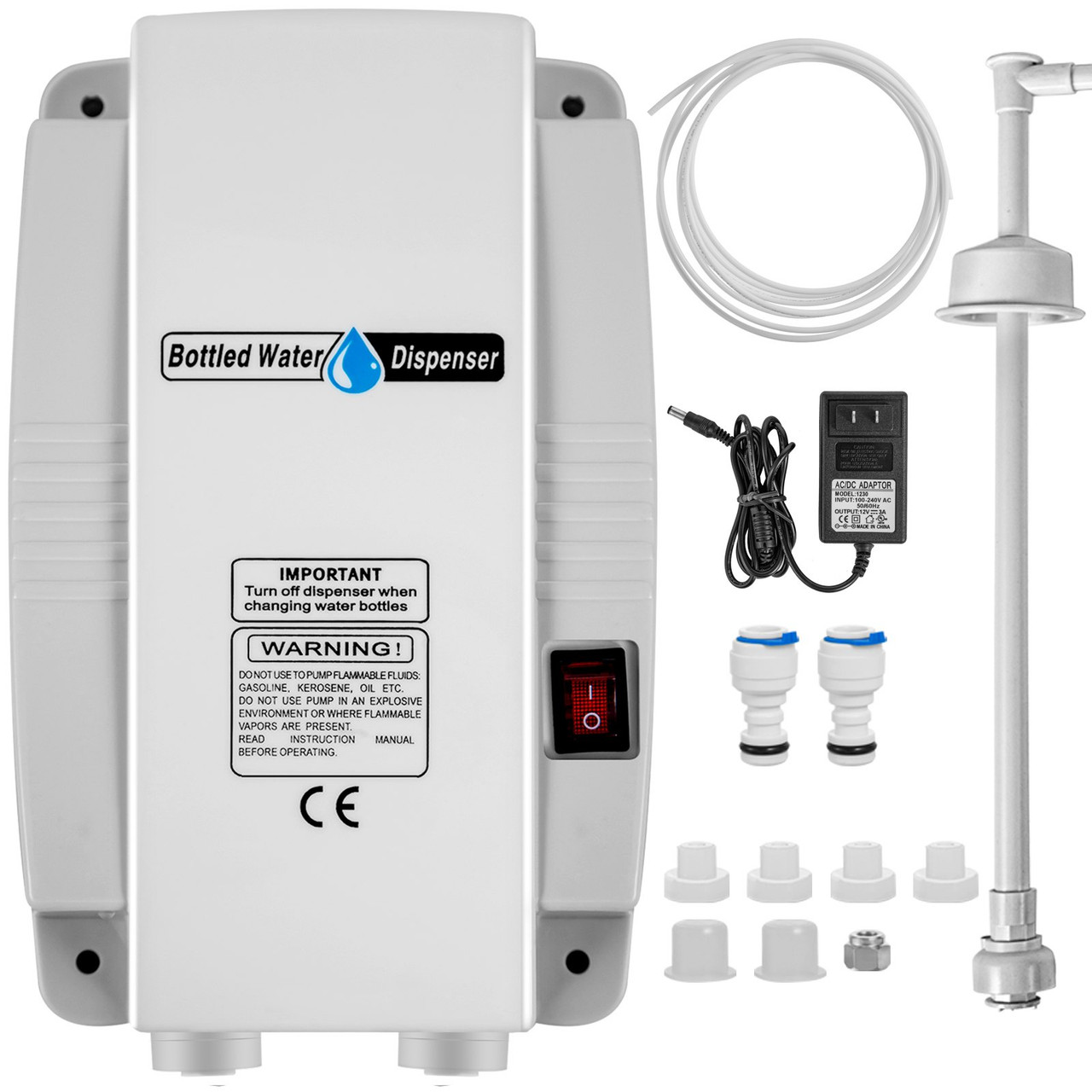 Bottled Water Dispenser Pump System , 110V 20ft US Plug High Flow Bottled Water Pump with Single Inlet , Water Dispenser Pump Compatible Use with Coffee/Tea Machines, Ice Makers