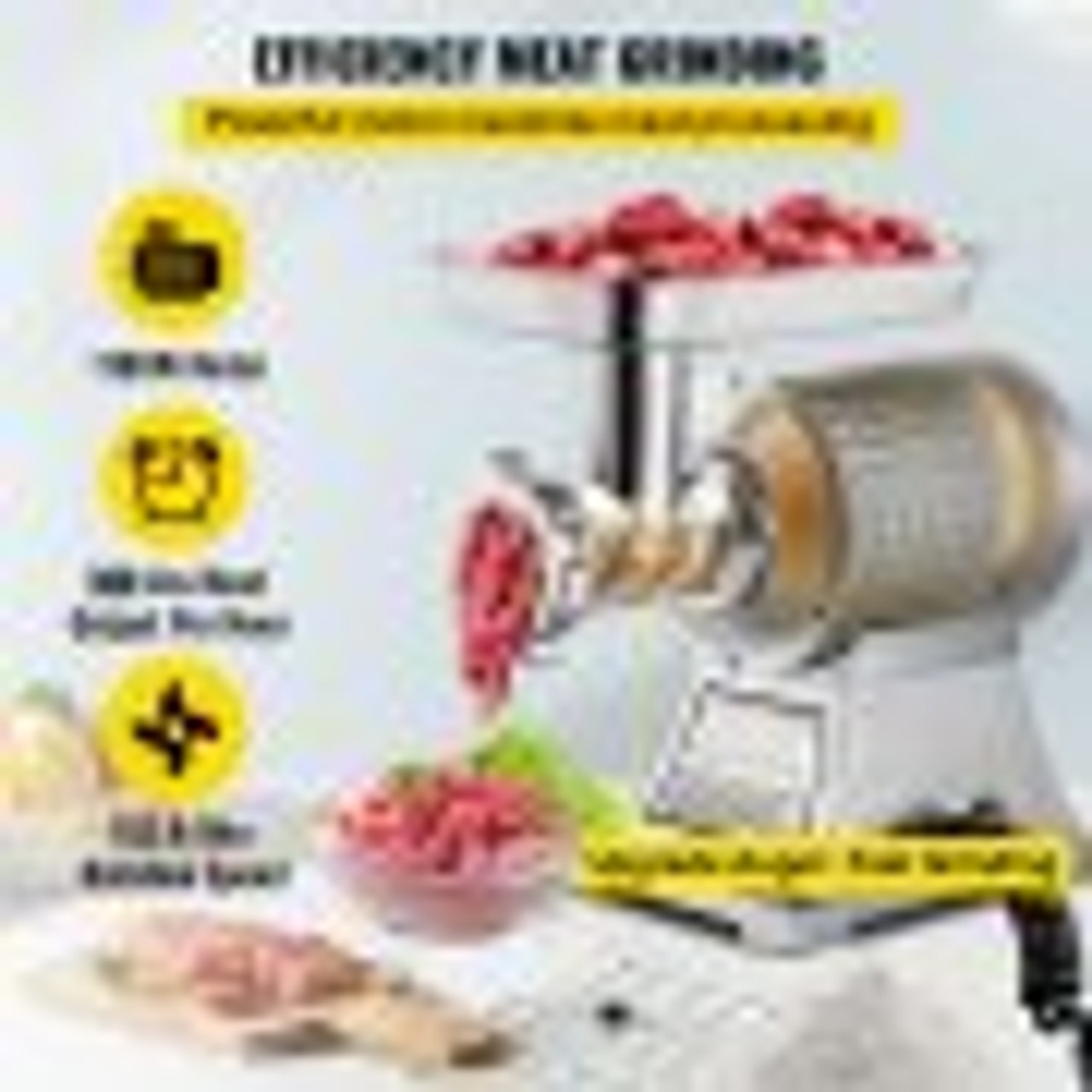  Meat Grinder Manual Mincer,Manual Meat Grinder Sausage Maker  with Sausage Stuffer Funnel,Meat Needle Hammer,Meat out Plate,Make Homemade  Burger Patties Hand Operated Kitchen Tool(Silver): Home & Kitchen