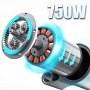 110V Commercial Meat Tenderizer 750W Stainless Steel Electric Cutting Width 5inch Heavy Duty Switchable Attachment Kitchen Tool for Beef Turkey Chicken Pork Mutton Fish Steak