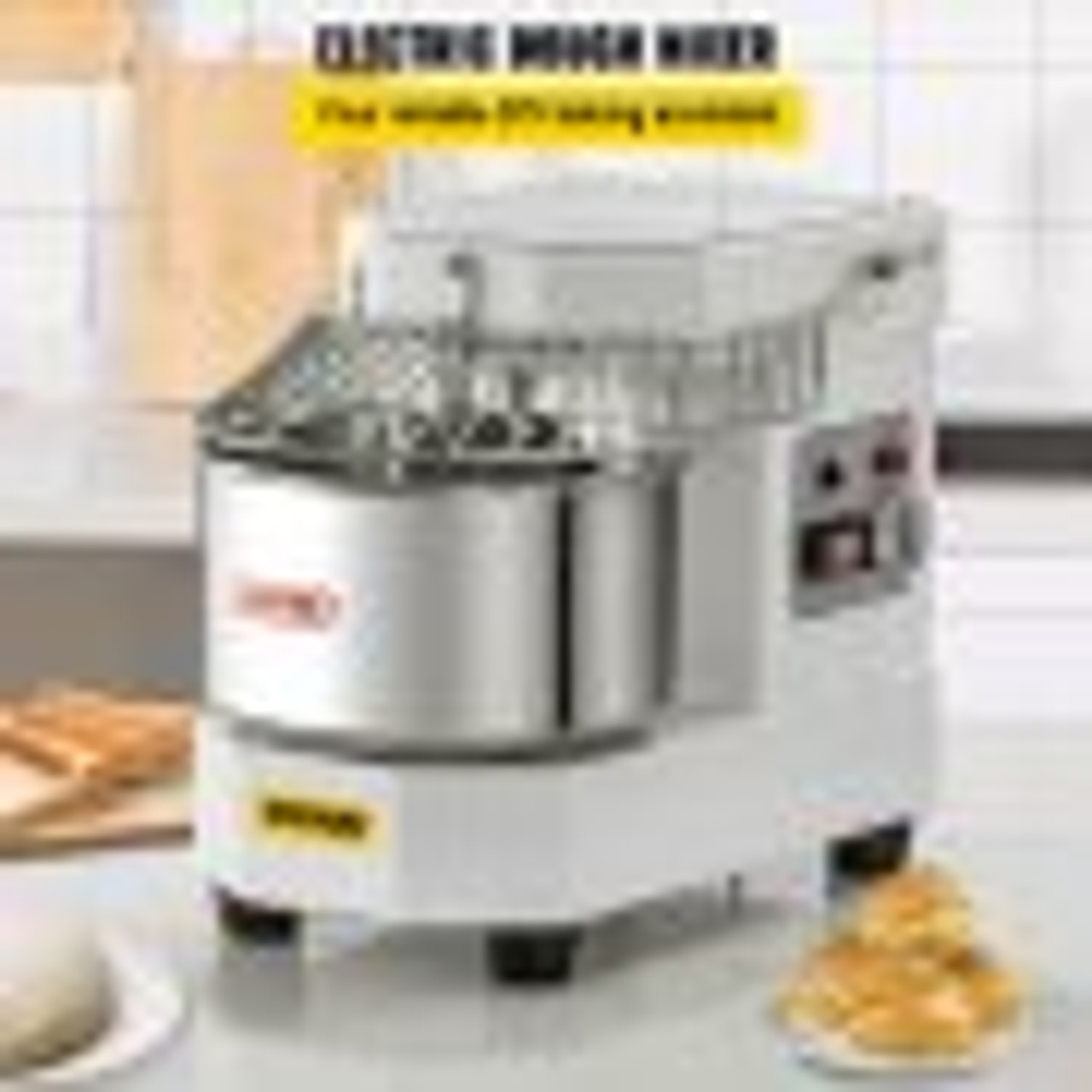 VEVOR Commercial Food Mixer, 10Qt Commercial Mixer with Timing Function,  450W Stainless Steel Bowl Heavy Duty