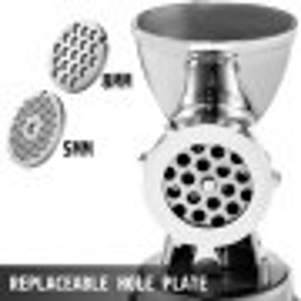 Meat Grinder Manual 304 Stainless Steel Hand Suction Cup Base & Clamp with Filling Nozzle for Vegetables Grinding & Sausage Stuffing, 6.7x6x9.6inch, Sliver