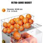 Commercial Juicer Machine with Water Tap, 110V Juice Extractor, 120W Orange Squeezer, Orange Juice Machine for 25-35 Per Minute with Pull-Out Filter Box Acrylic Cover and Two Collecting Buckets