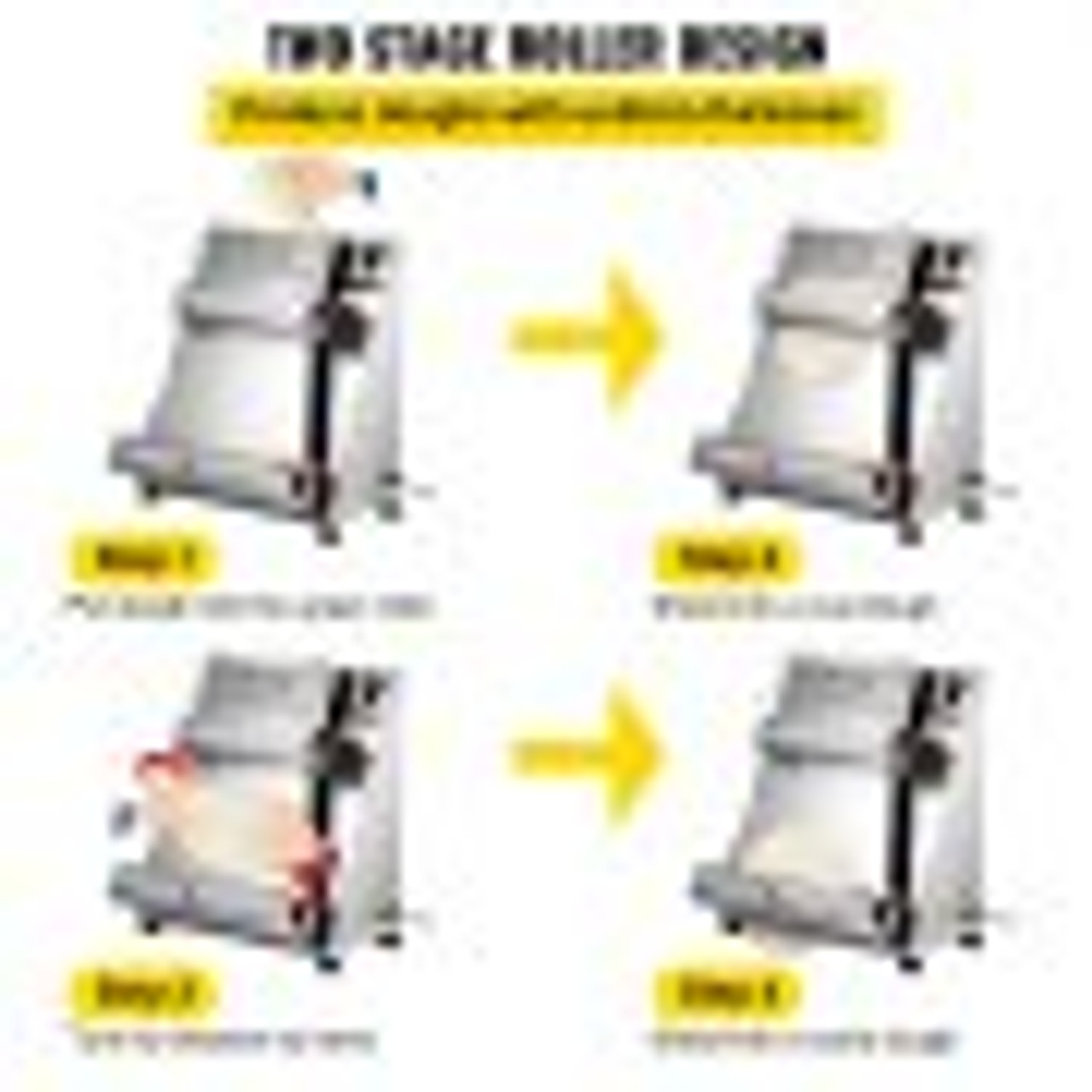 Pizza Dough Roller Sheeter, Max 16 Automatic Commercial Dough Roller  Sheeter, 370W Electric Pizza Dough Roller
