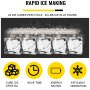 110V Portable Ice Maker Countertop 40 LBS in 24 Hours, Ice Maker Machine with Ice Scoop and Basket,Counter Top Ice Maker Machine Compact and Self Cleaning for Home/Kitchen/Office (Sliver)