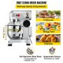 Commercial Food Mixer 20Qt 750W 3 Speeds Adjustable 105 180 and 408 RPM Food Processor Heavy Duty with Stainless Steel Bowl Dough Hooks Whisk Beater for Schools Bakeries Restaurants Pizzeria